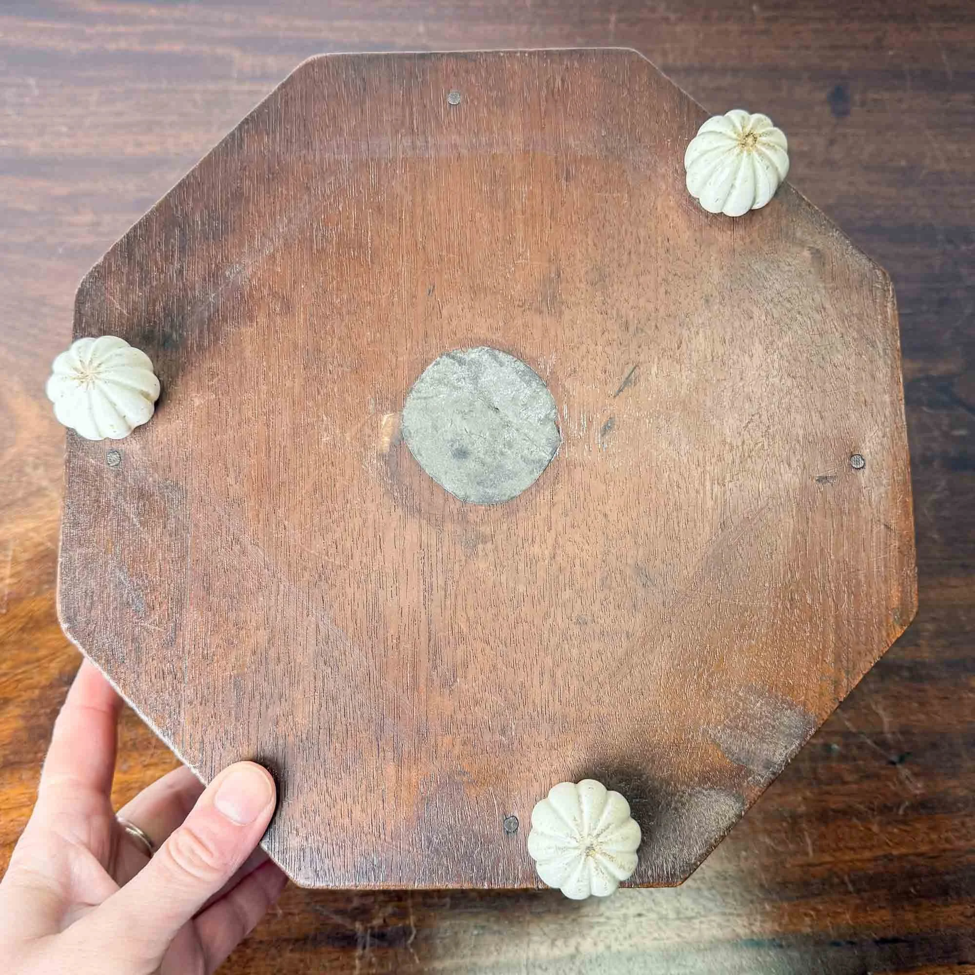 antique spitoon footstool with crewelwork upholstery-01.jpg