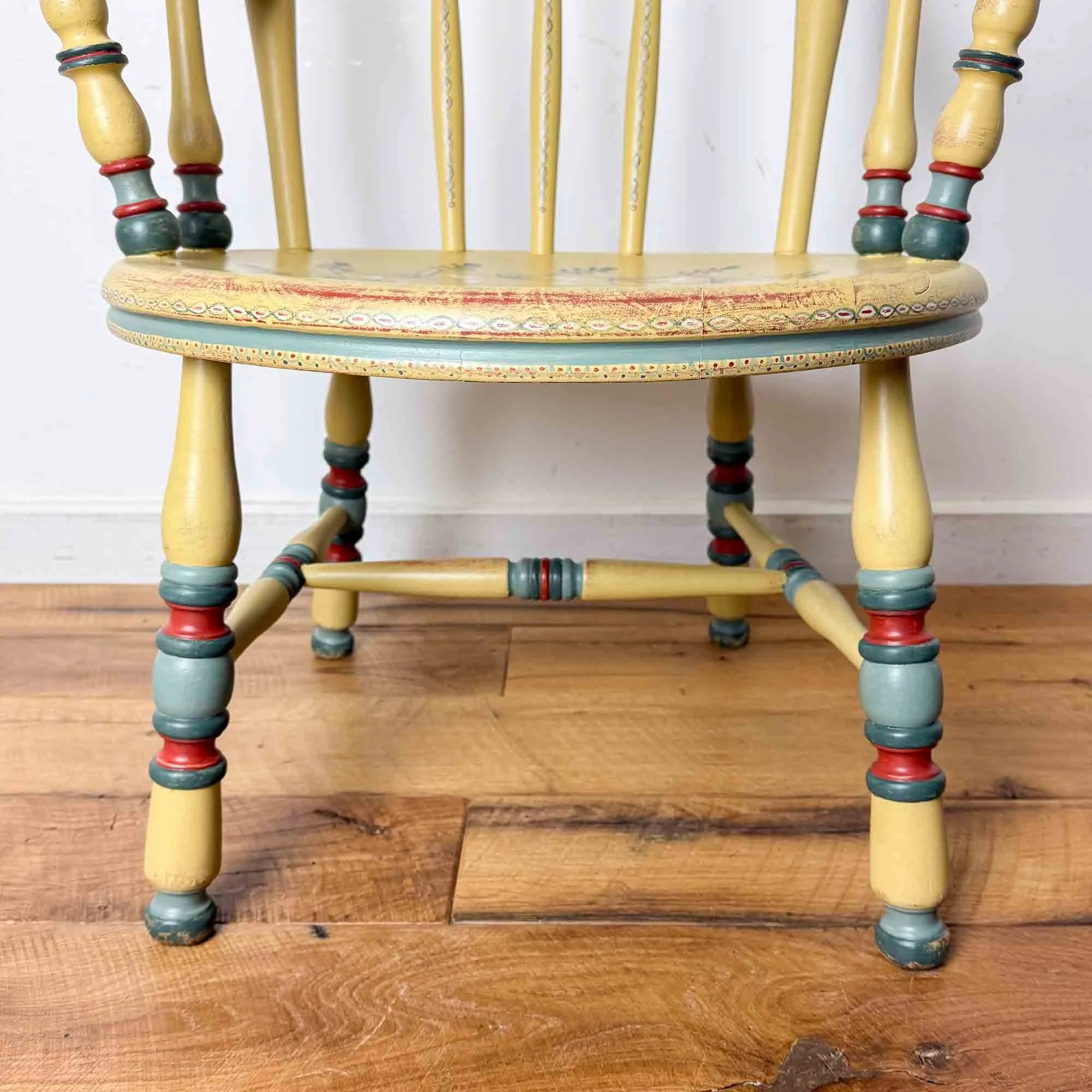 yellow folk art painted chair-3.jpg