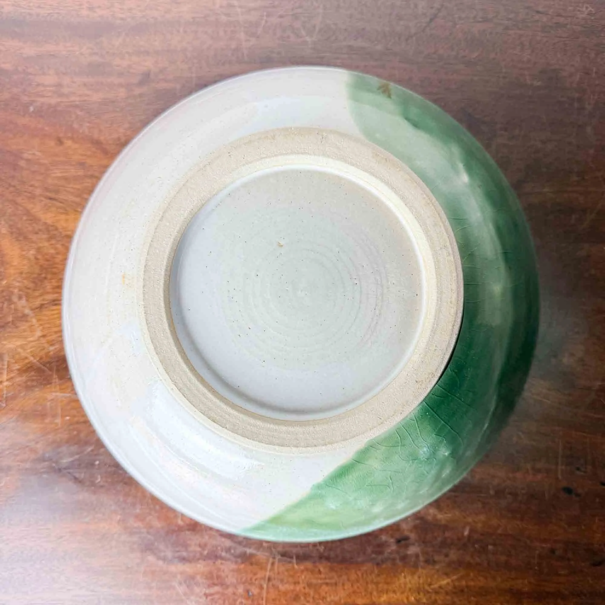 green and white studio pottery fruit bowl-01.jpg