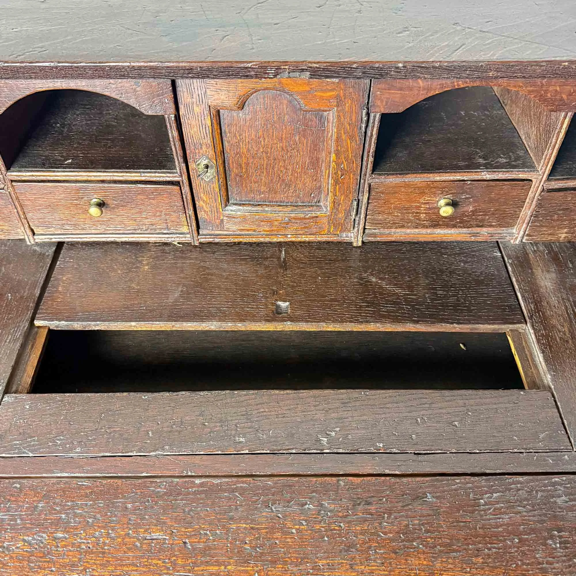 seventeenth century vernacular oak bureau