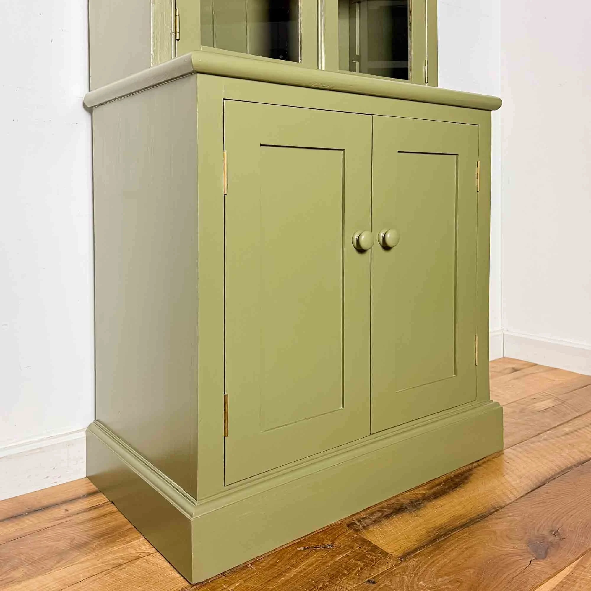 vintage olive green painted pine dresser