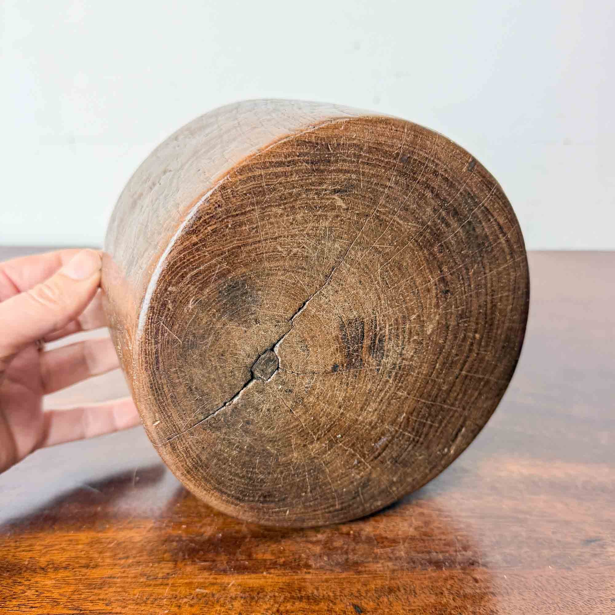 antique dug out wooden bowl-3.jpg