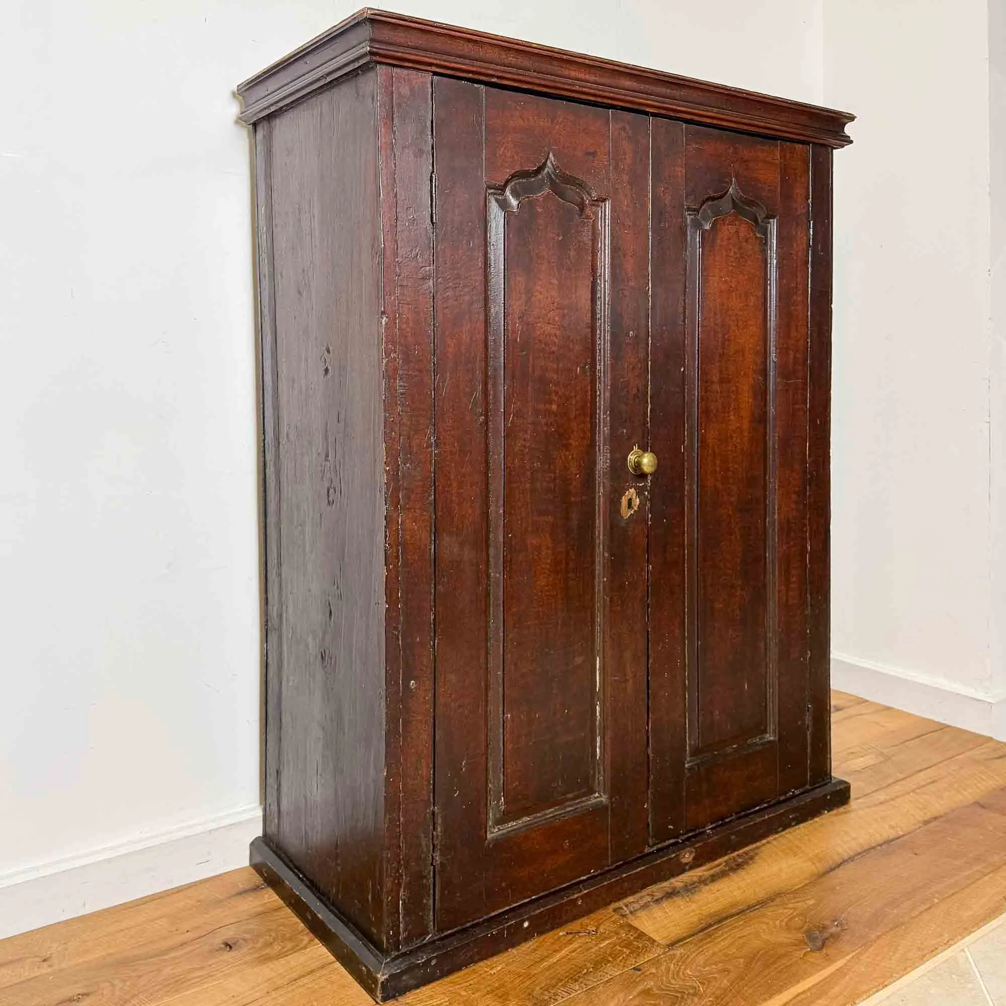 antique pine painted mid height cupboard-21.jpg