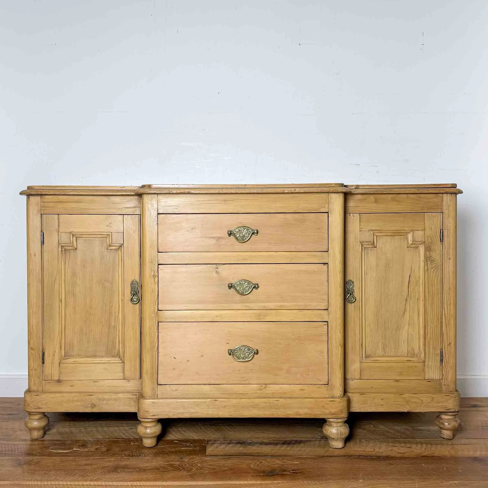 Antique Pine Breakfront Sideboard