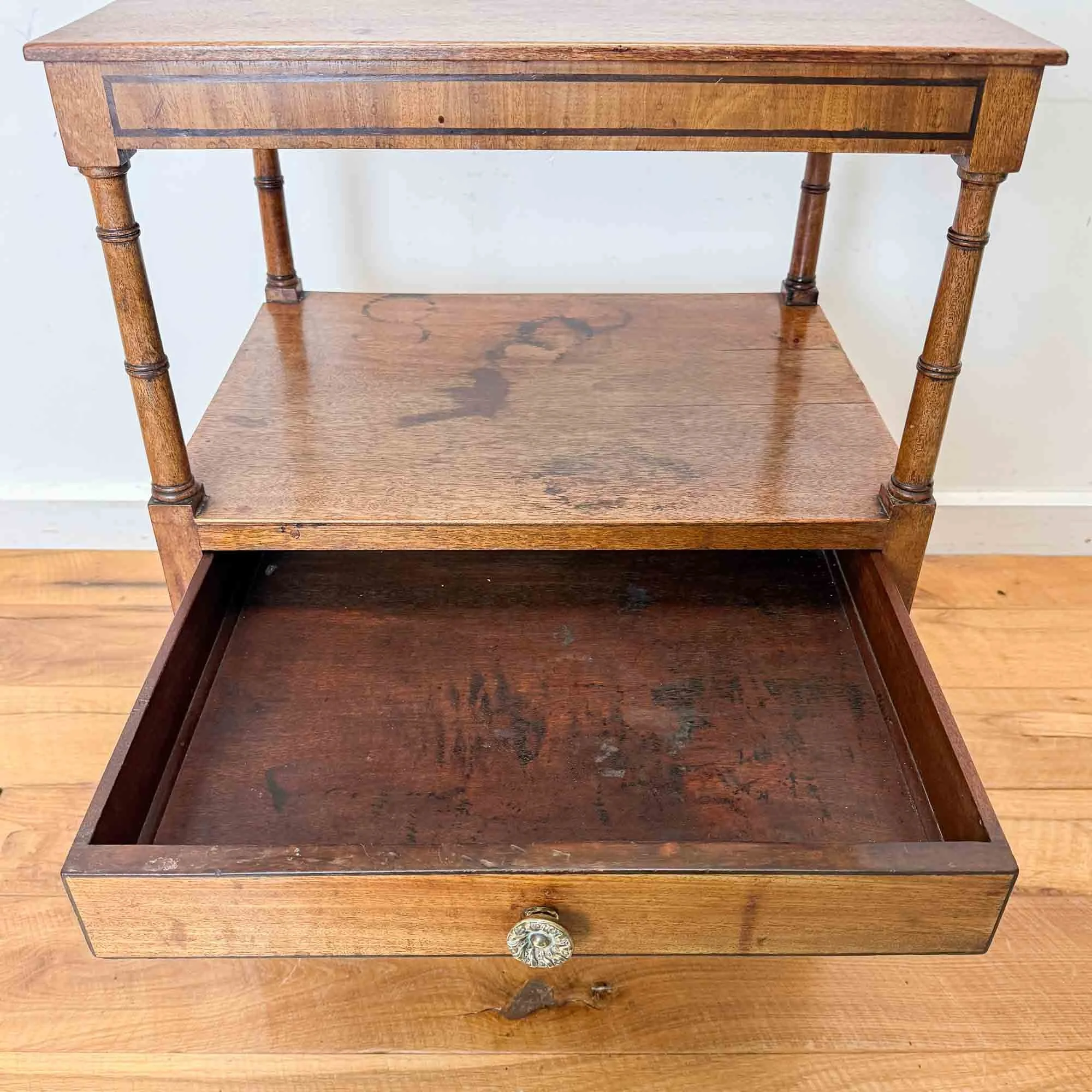 antique mahogany two tier washstand with drawer-9.jpg