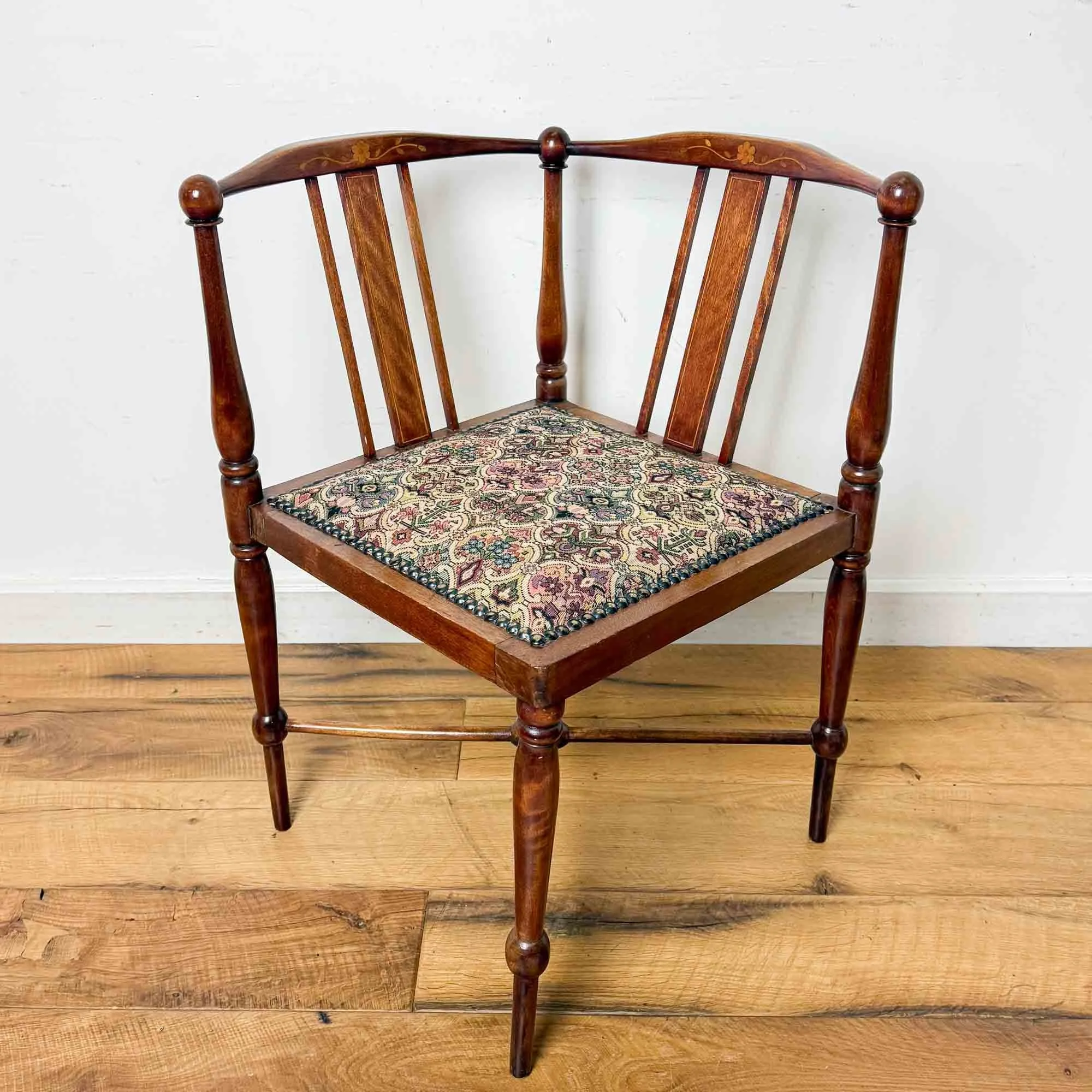 antique fruitwood corner chair