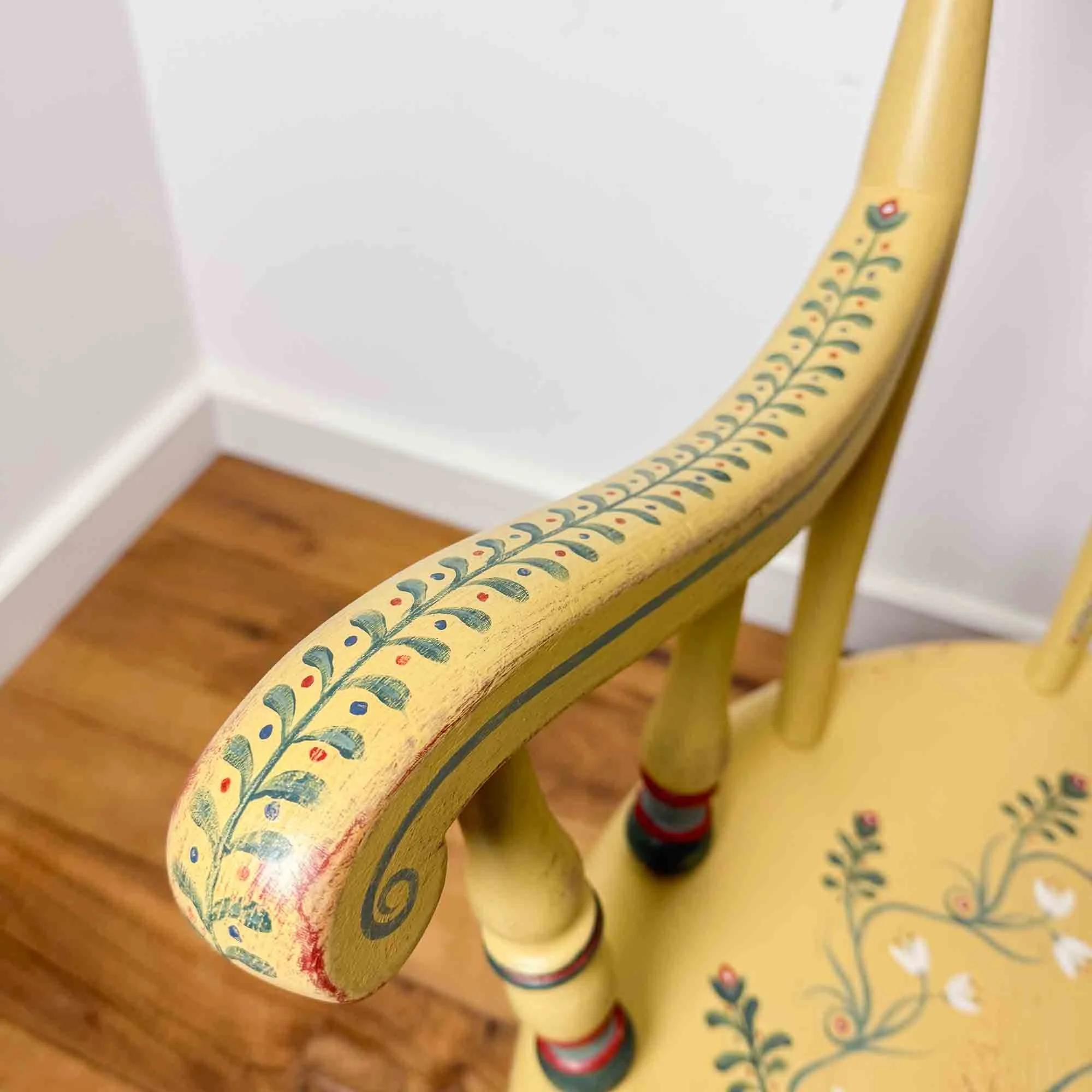 yellow folk art painted chair-9.jpg