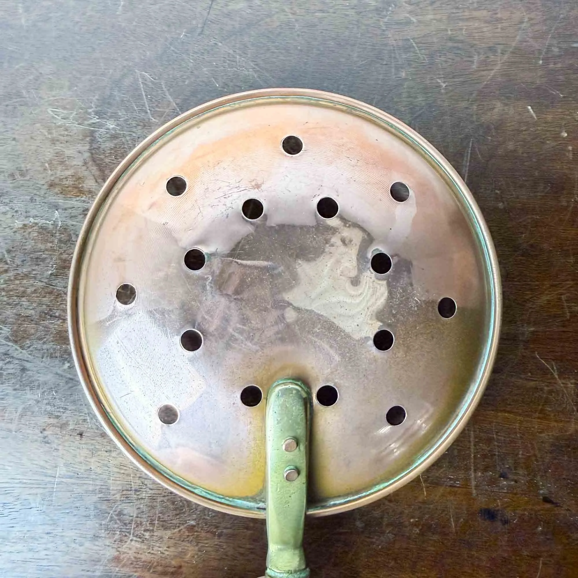 antique copper and brass skimmer strainer-4.jpg