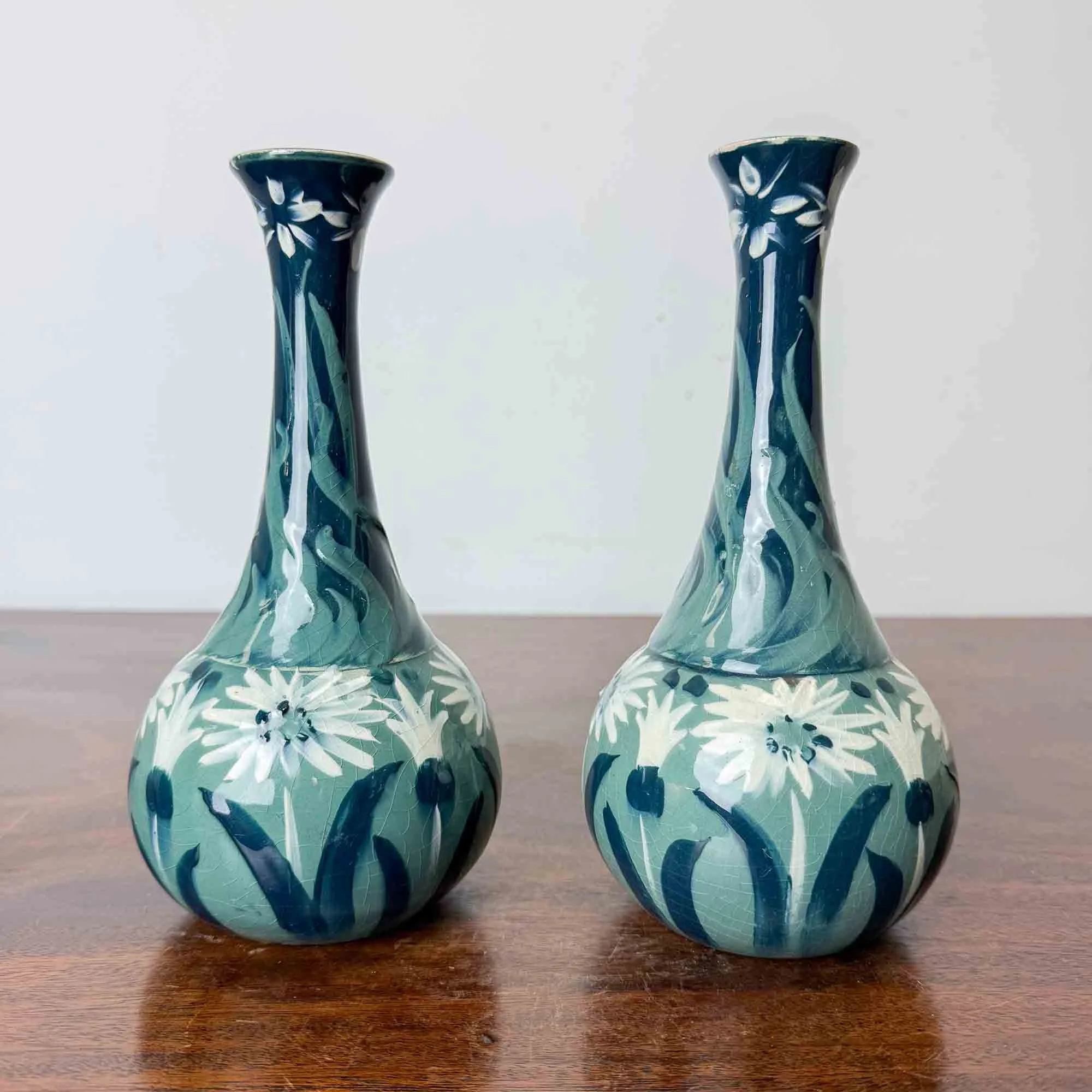 TG Green and Co pair of ivanhoe ware vases
