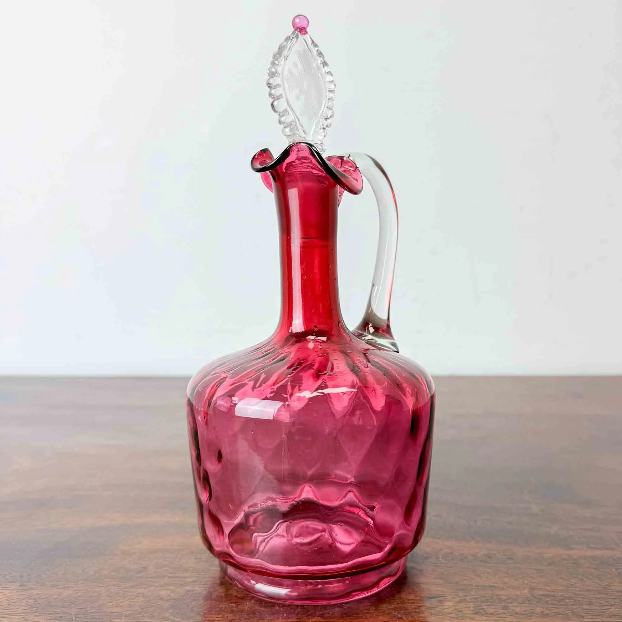 antique cranberry glass decanter