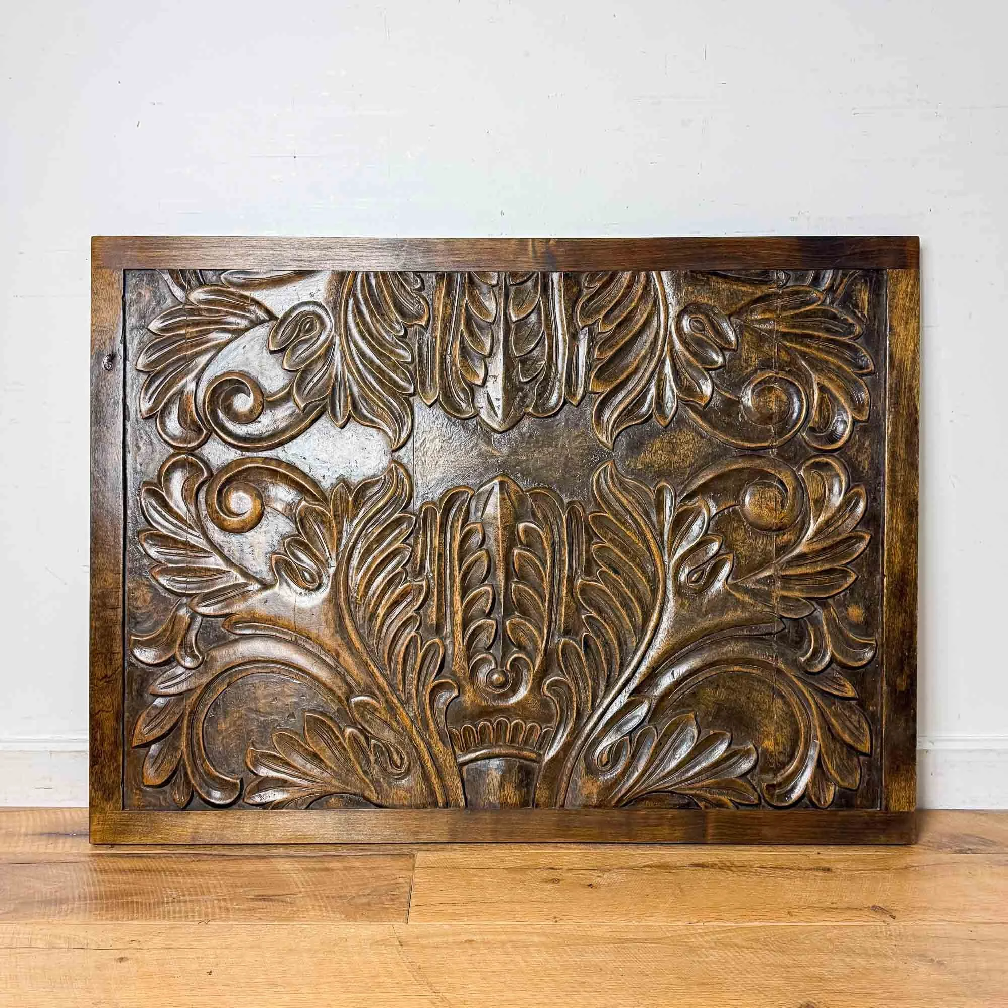 Italian Carved Walnut Panel