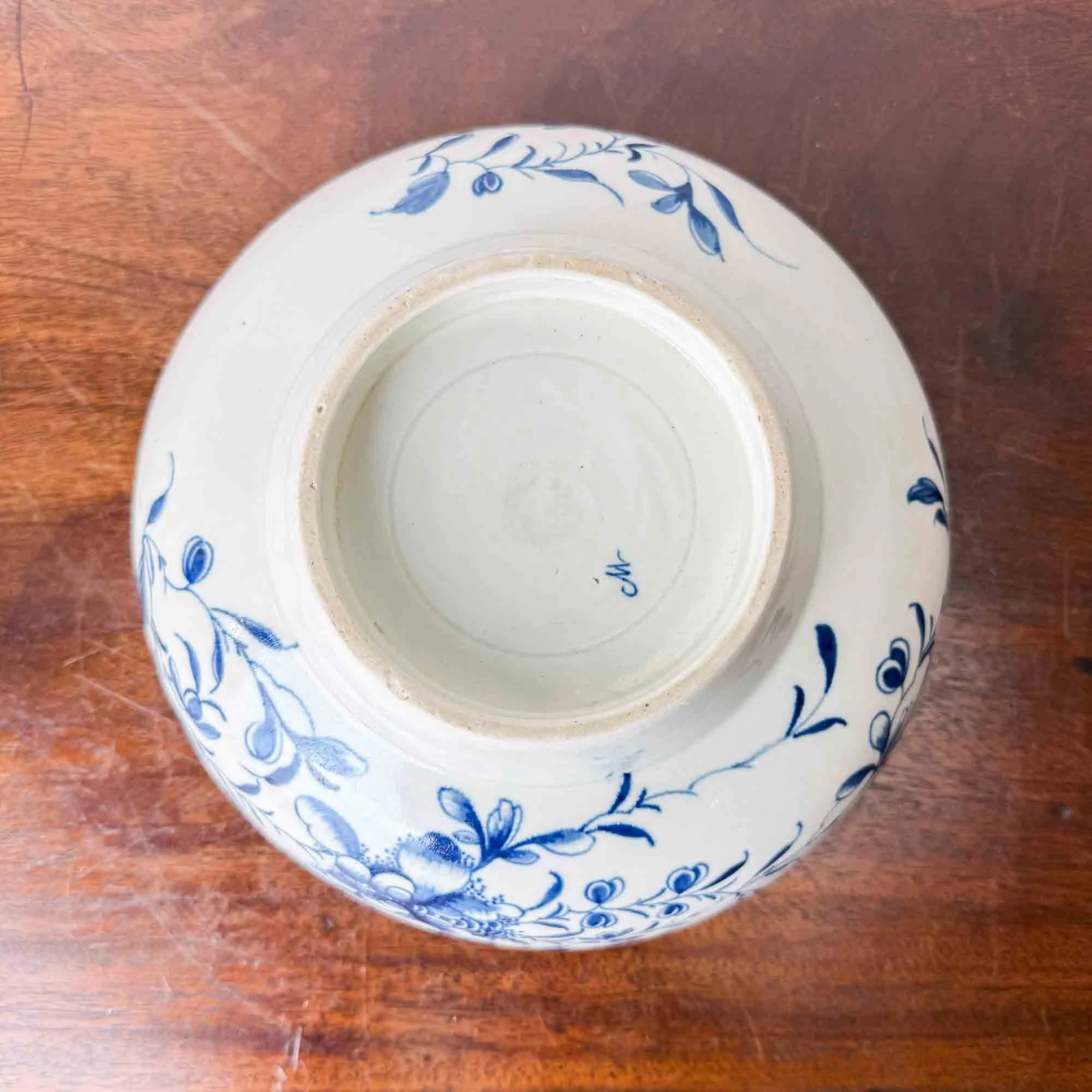 first period worcester blue and white bowl