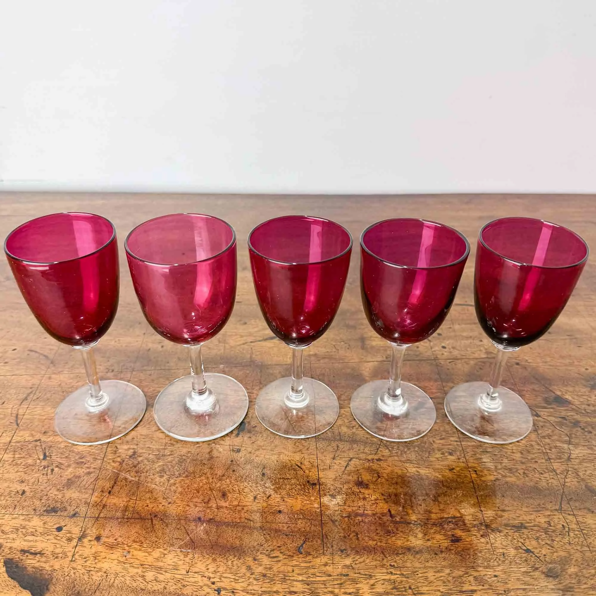 five victorian cranberry glass sherry glasses-7.jpg