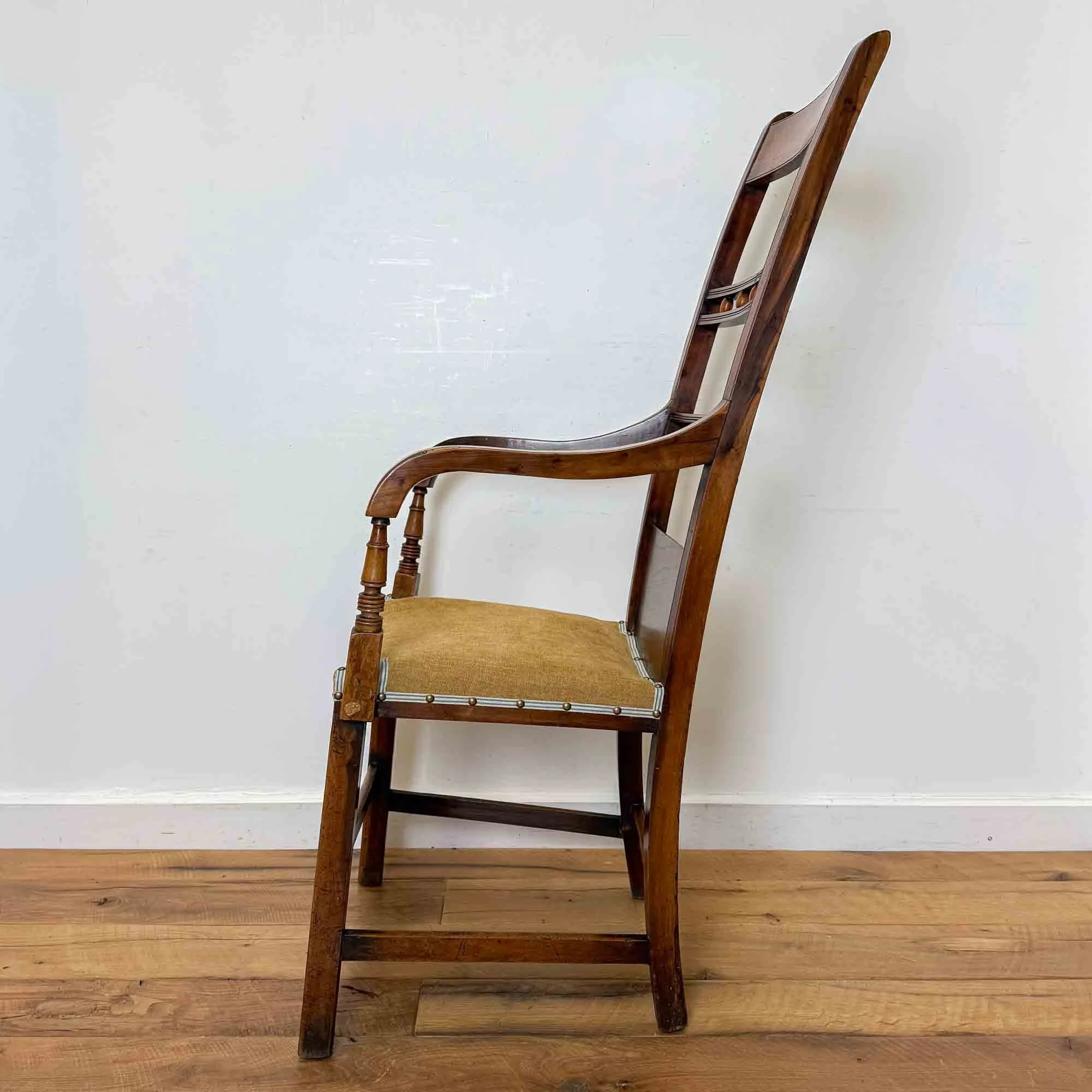 vernacular regency elm and fruitwood chair