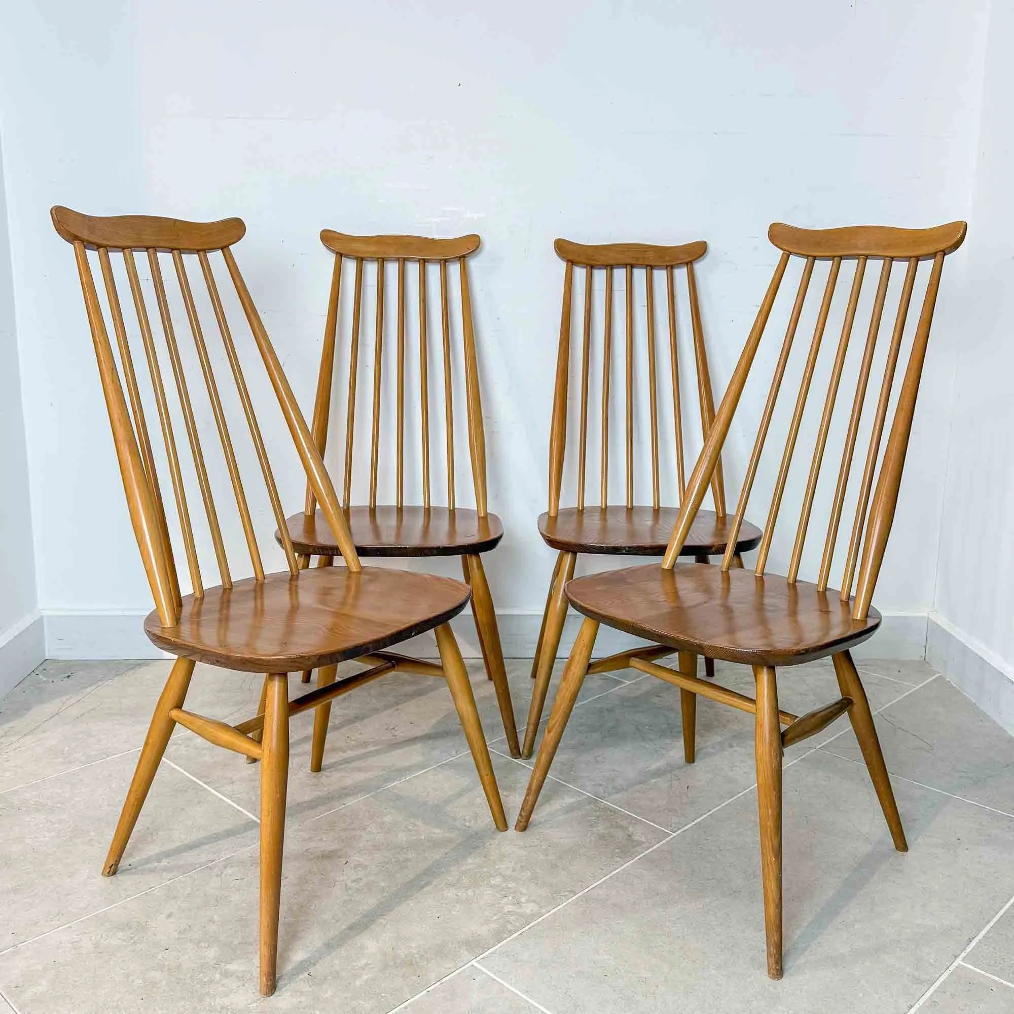 Set of Four Vintage Ercol Goldsmith Chairs
