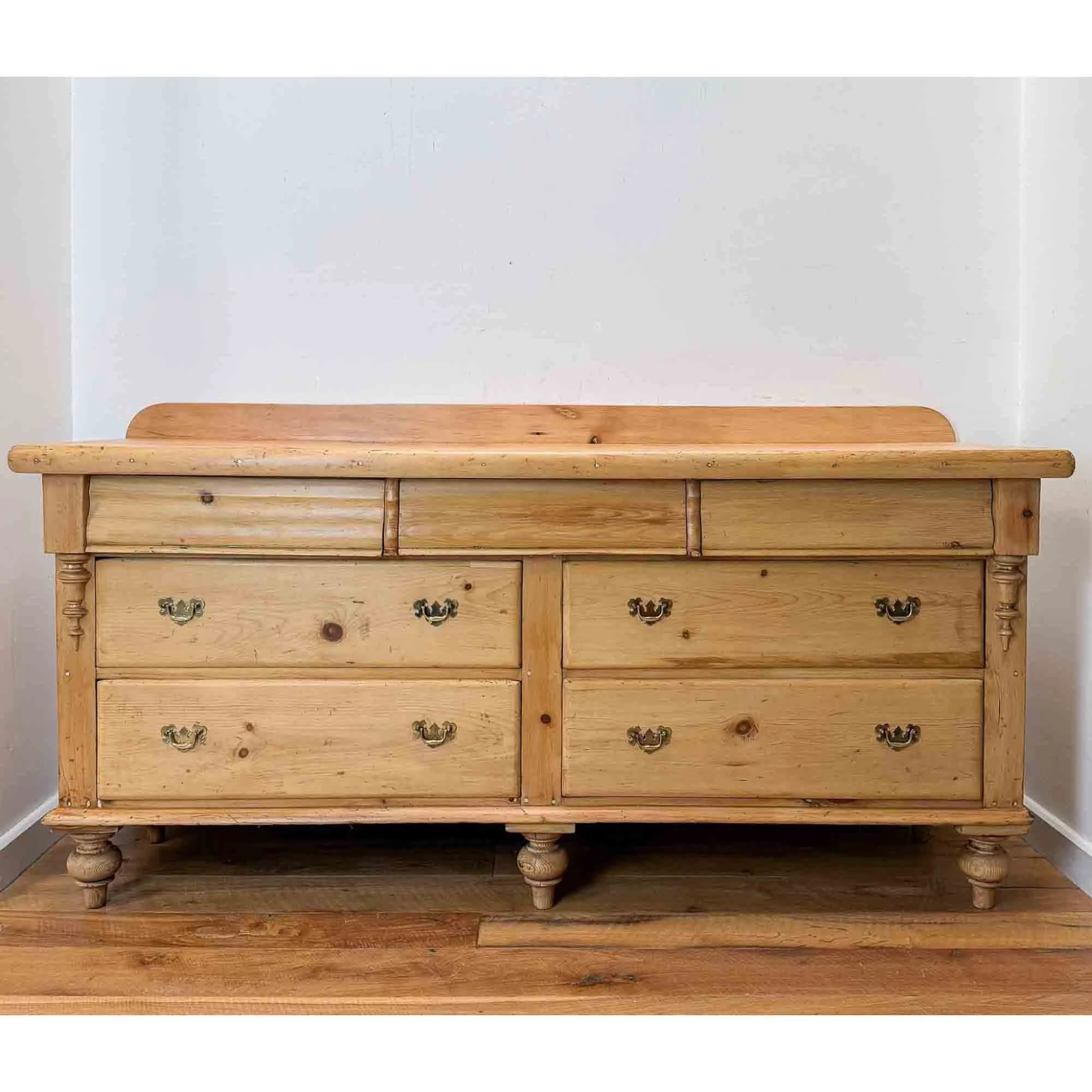 Victorian Pine Dresser Base or Sideboard