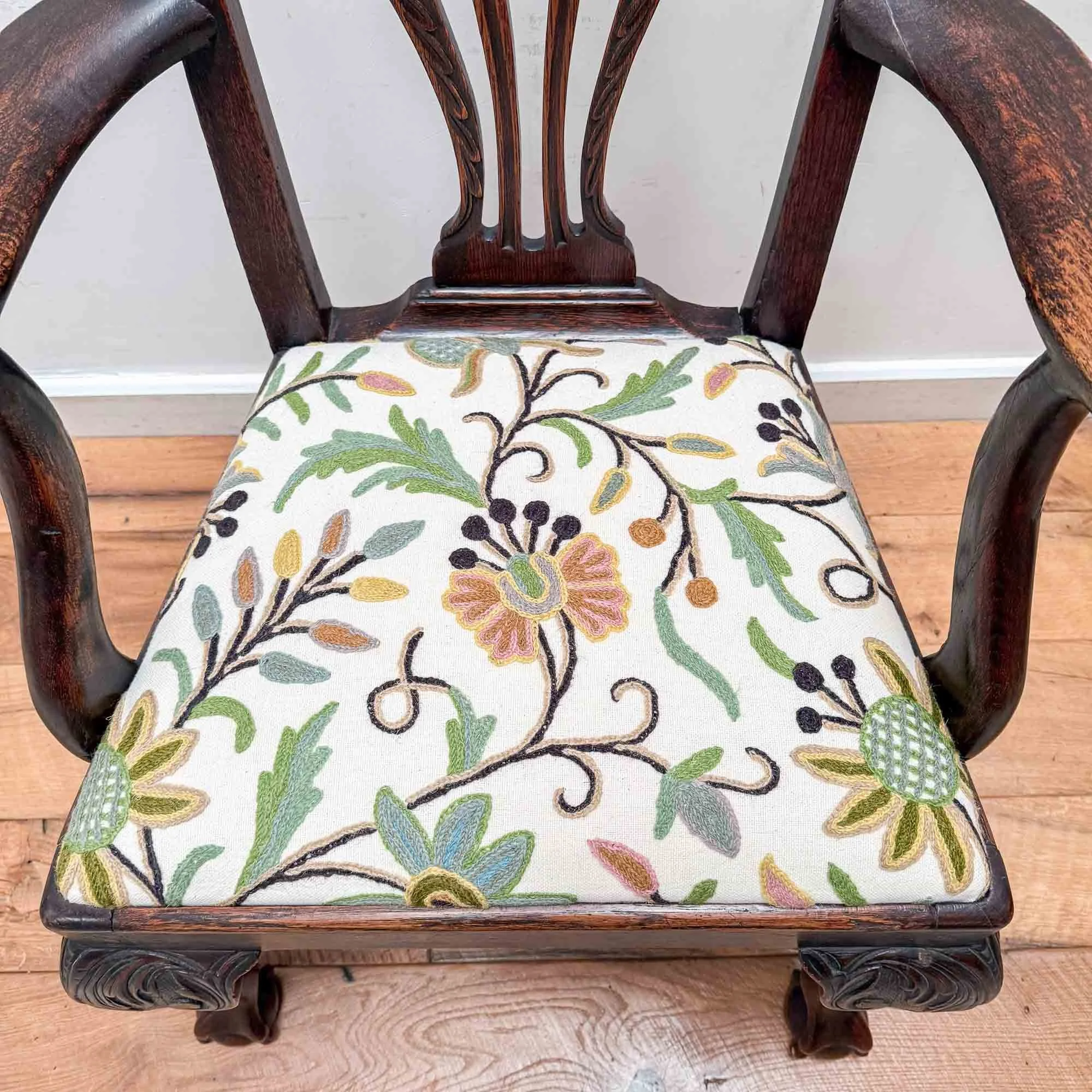 georgian oak chair crewel seat-3.jpg
