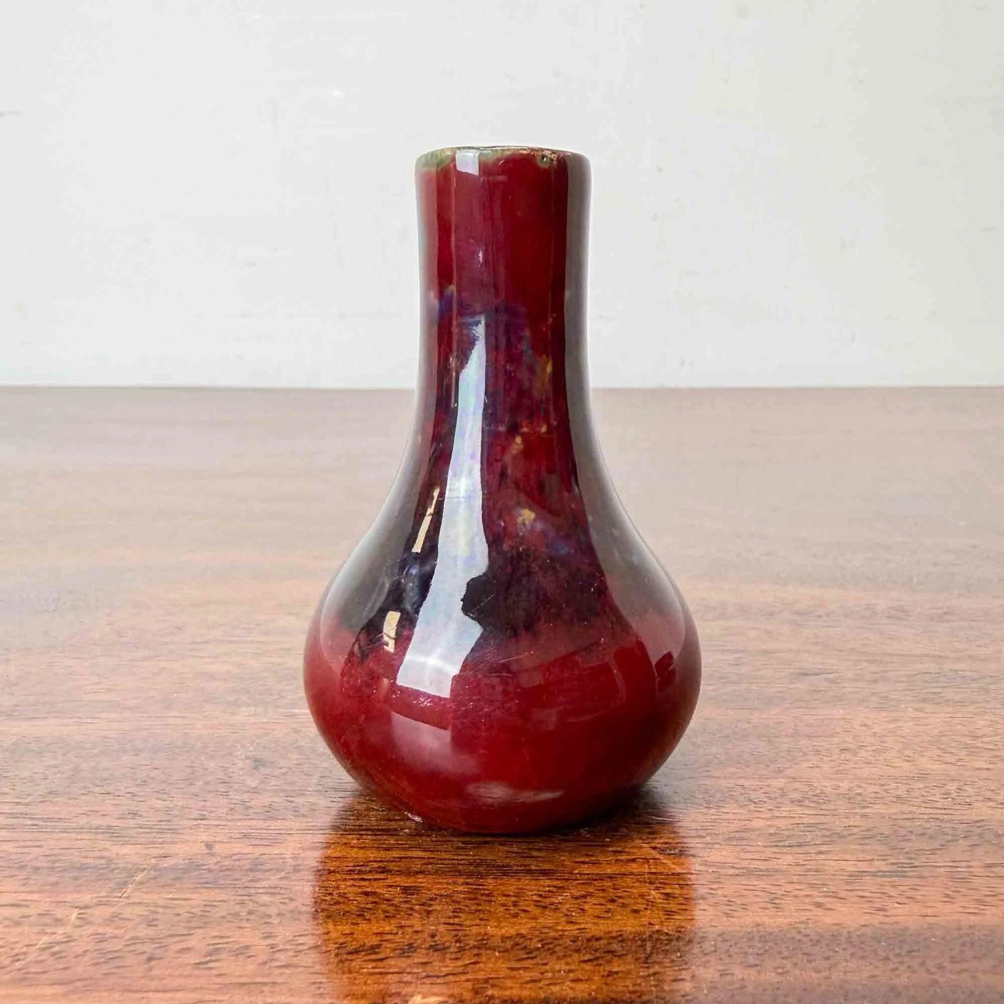 antique bernard moore small flambe vase