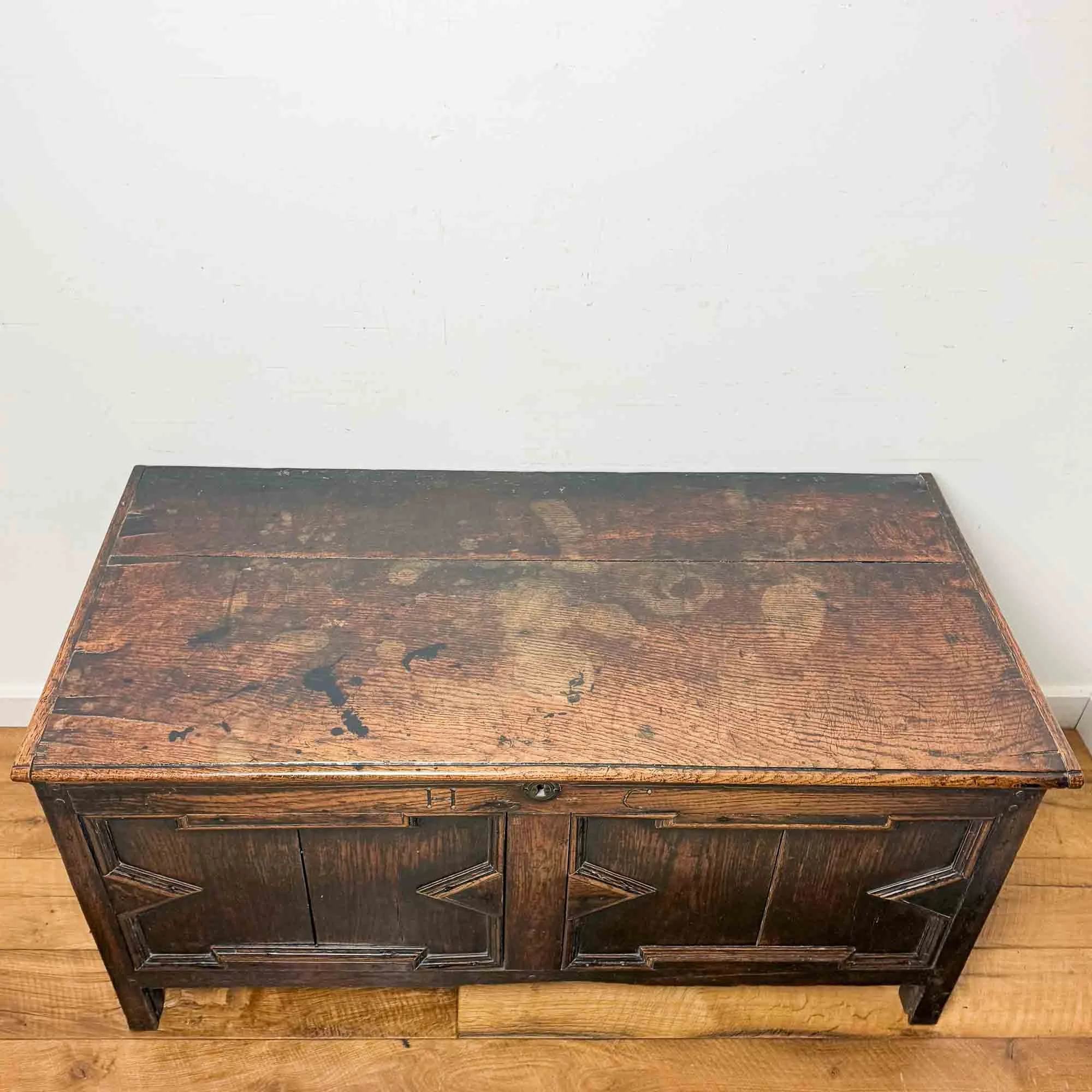 18th century oak blanket box