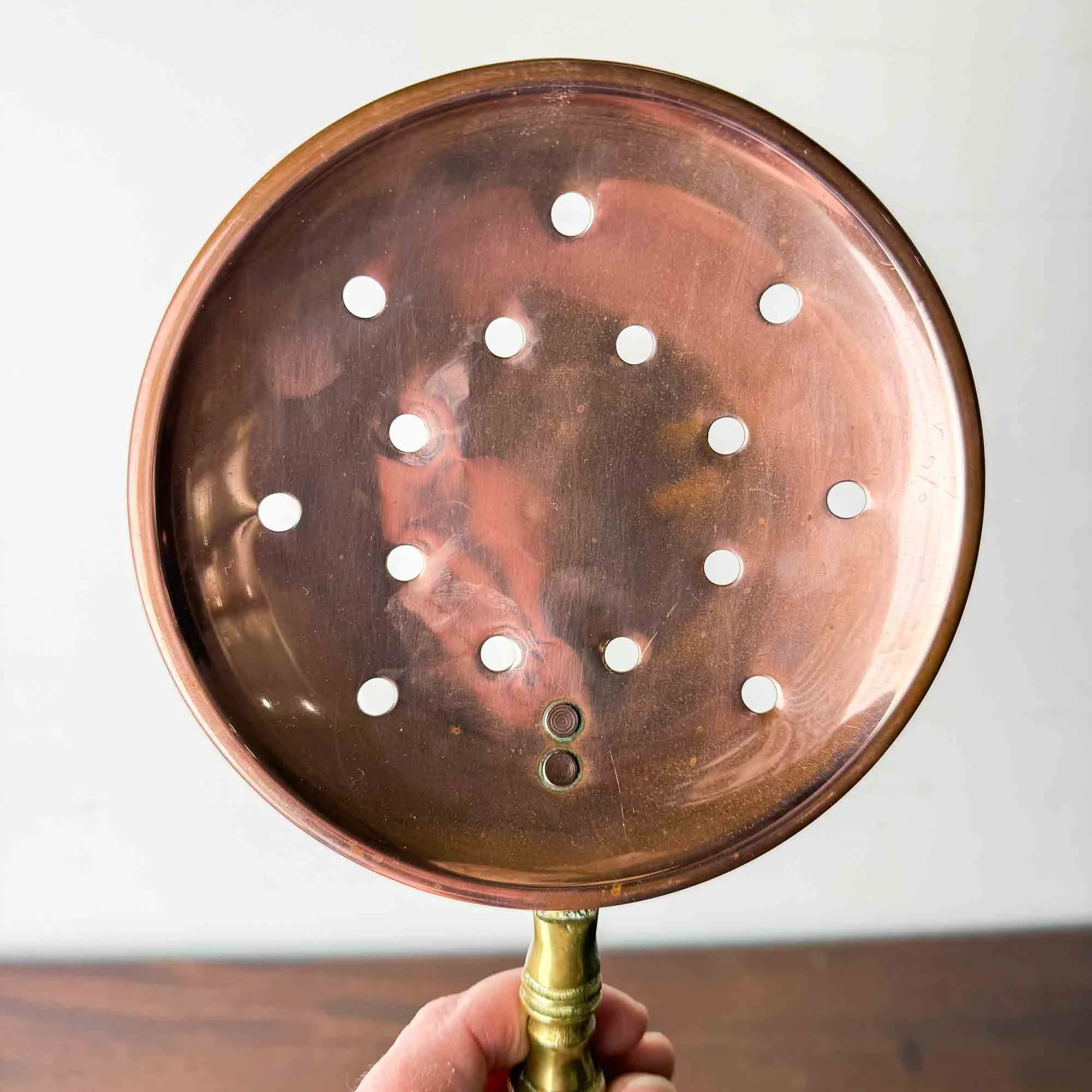 antique copper and brass skimmer strainer-5.jpg