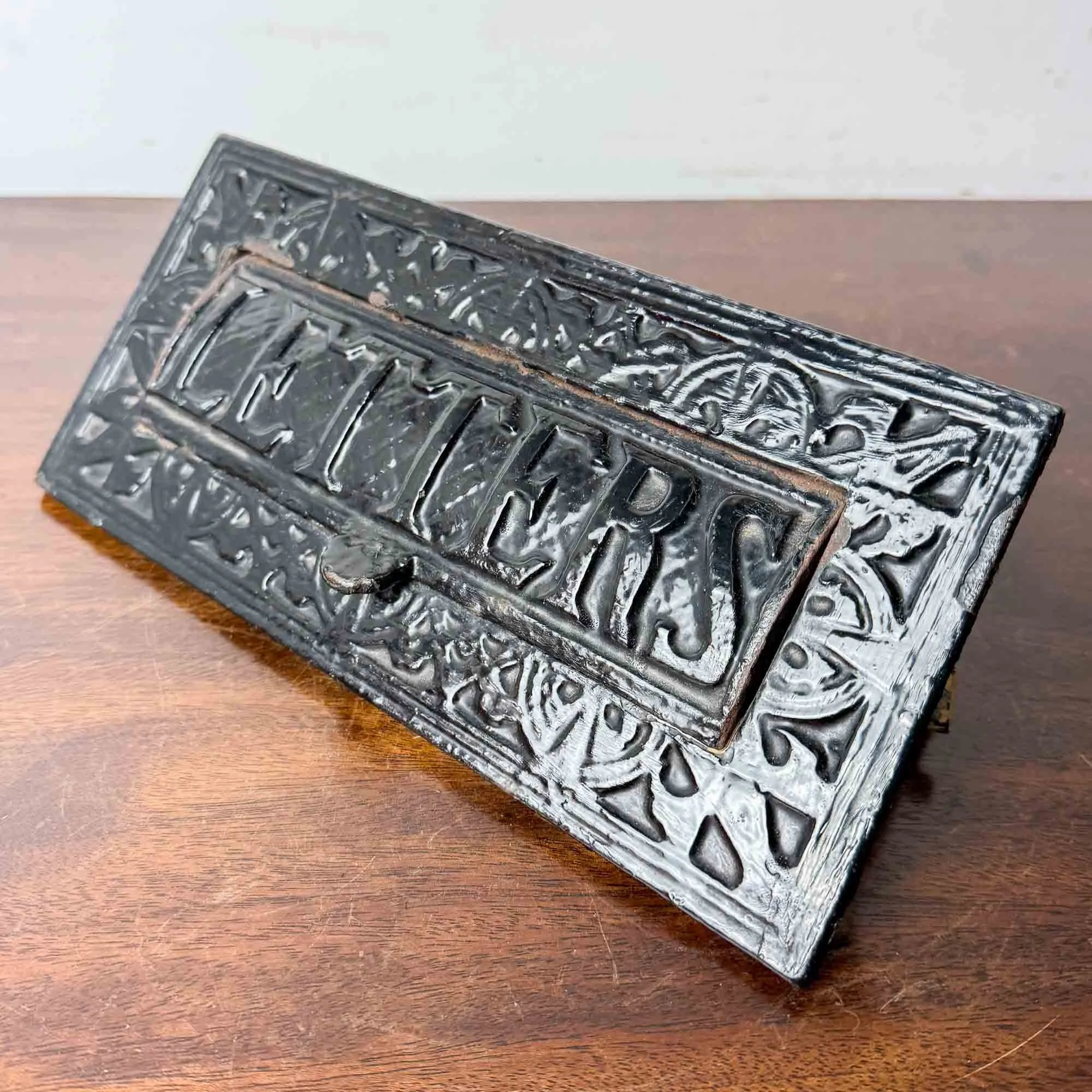 Antique Archibald Kenrick Cast Iron Letter Box Plate