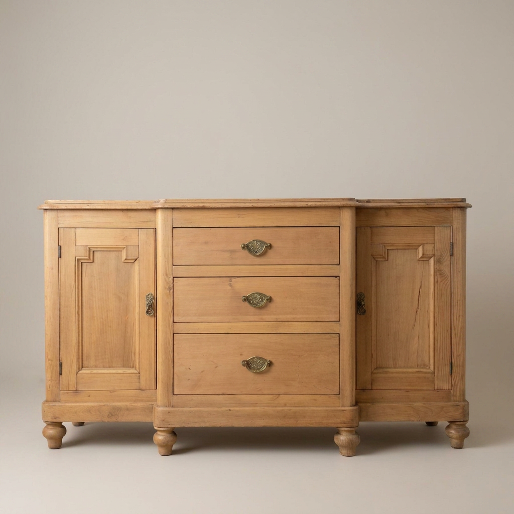 Antique Pine Breakfront Sideboard