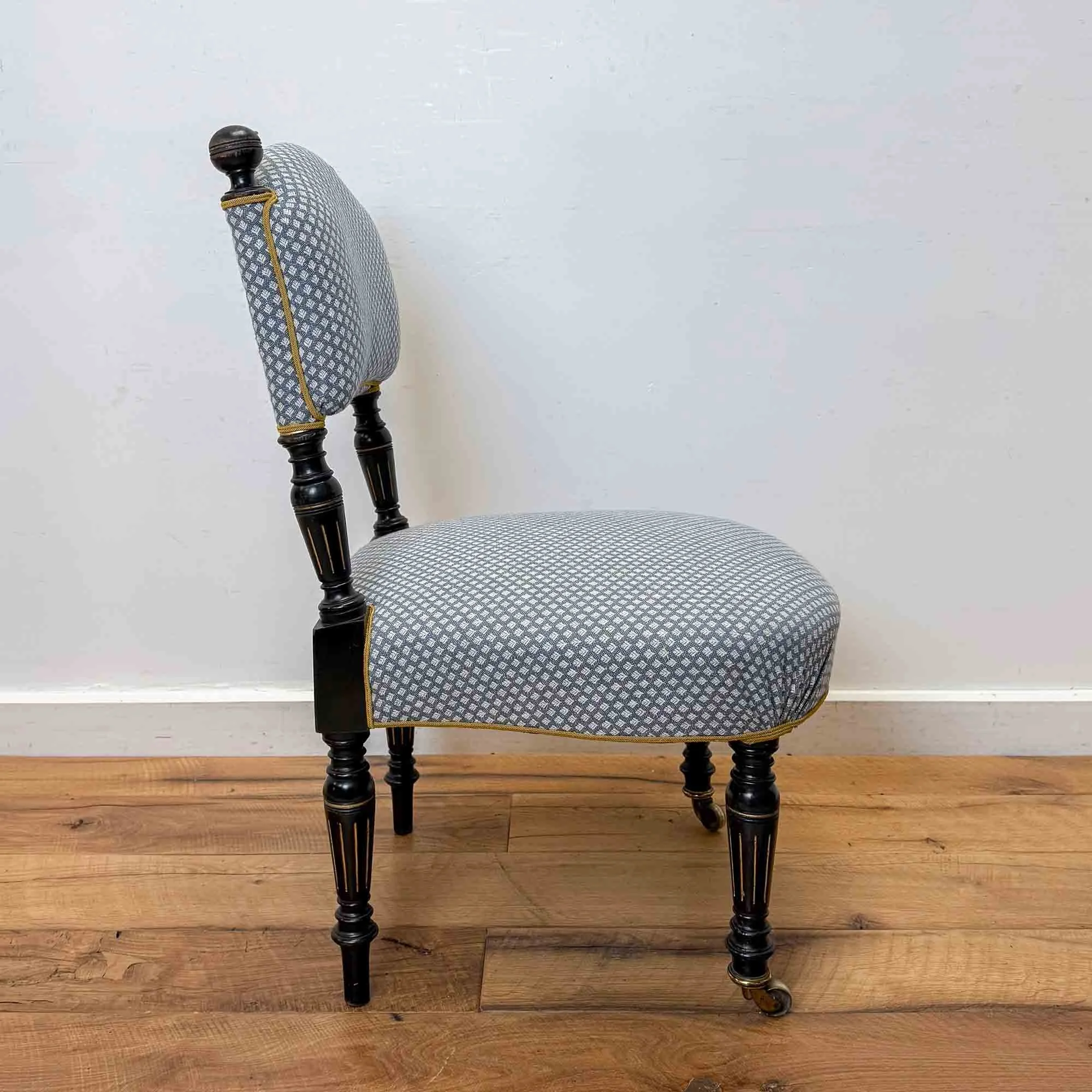 ebonised aesthetic movement bedroom chair