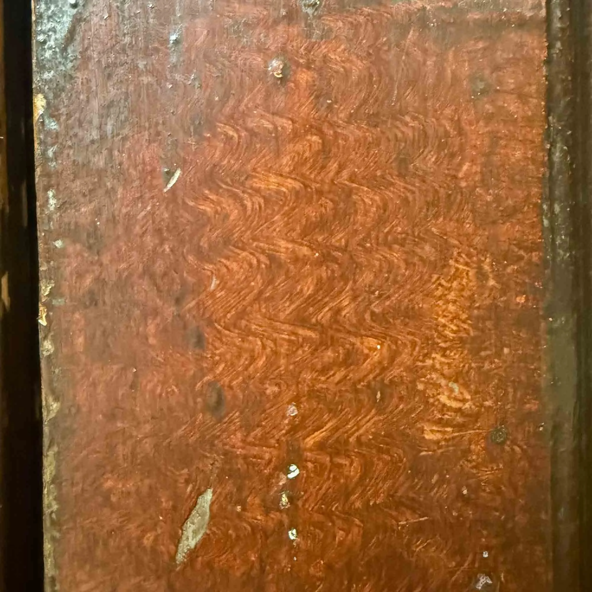 antique pine painted mid height cupboard-14.jpg