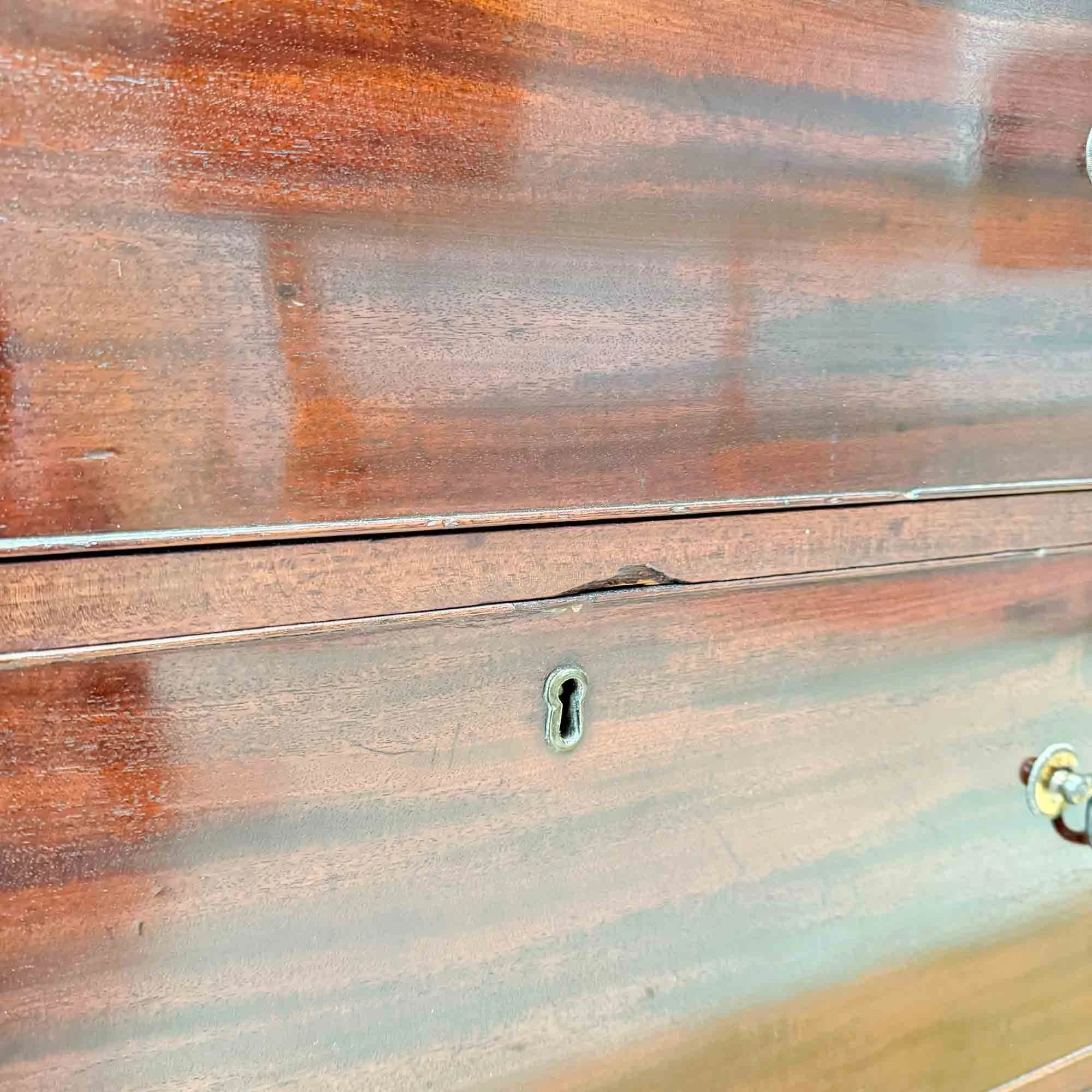 georgian inlay and penwork mahogany chest of drawers-10.jpg