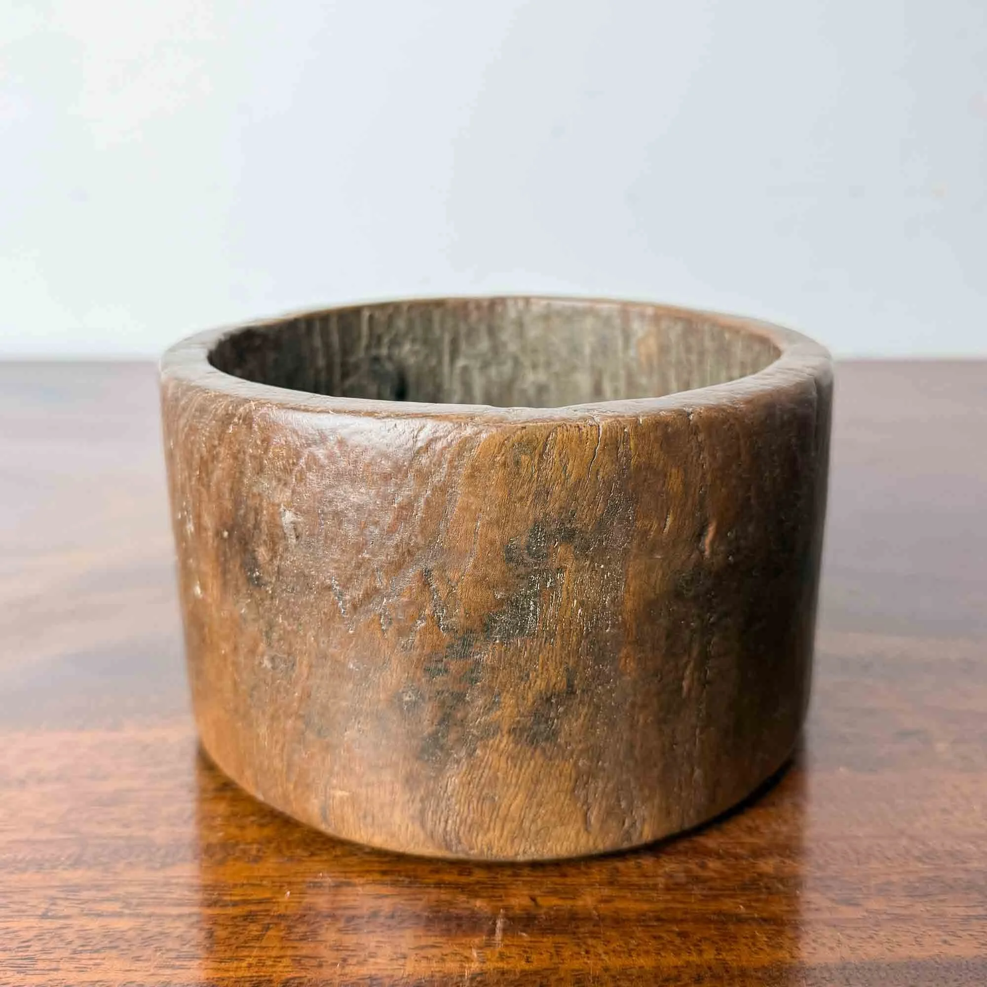 antique dug out wooden bowl