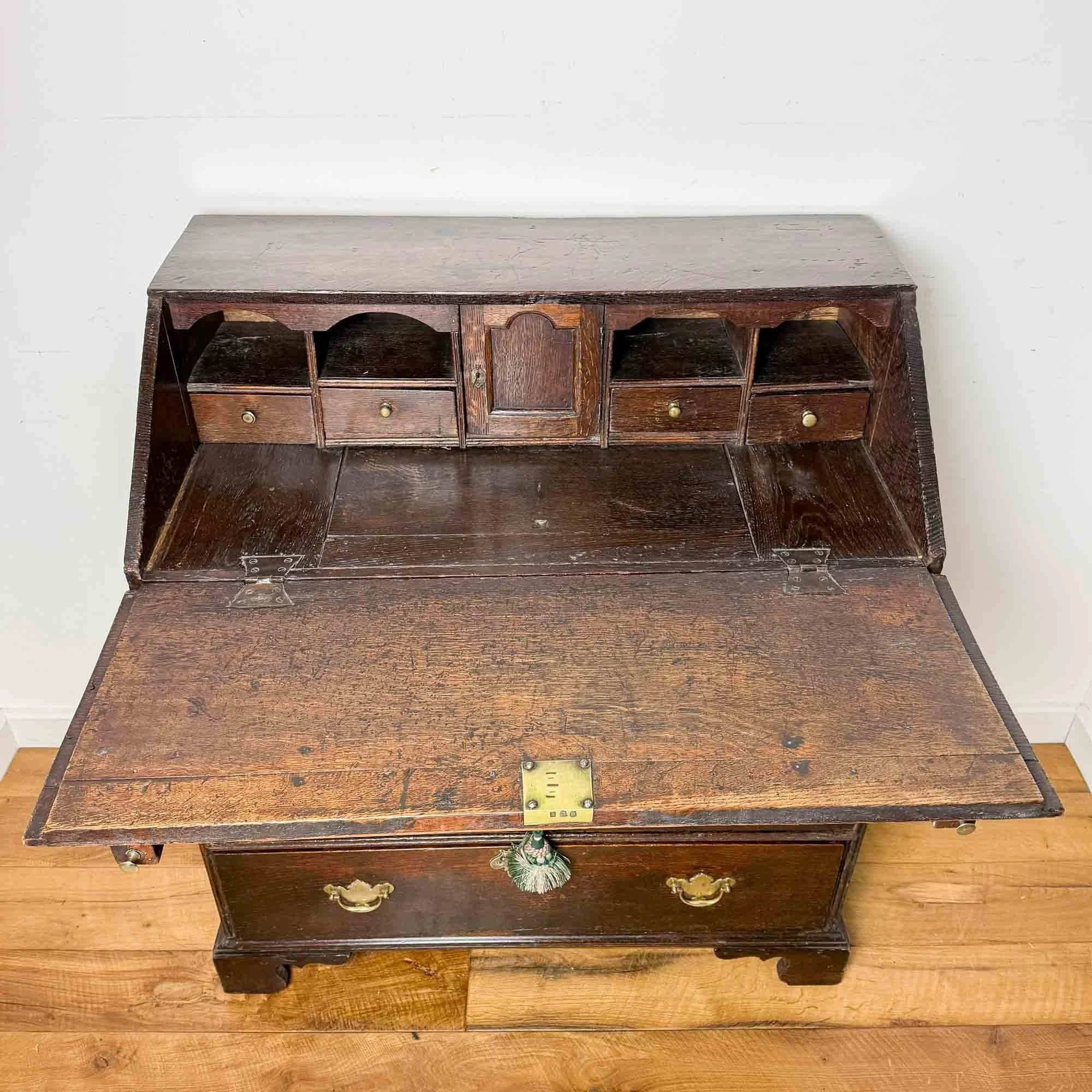 eighteenth century vernacular oak bureau