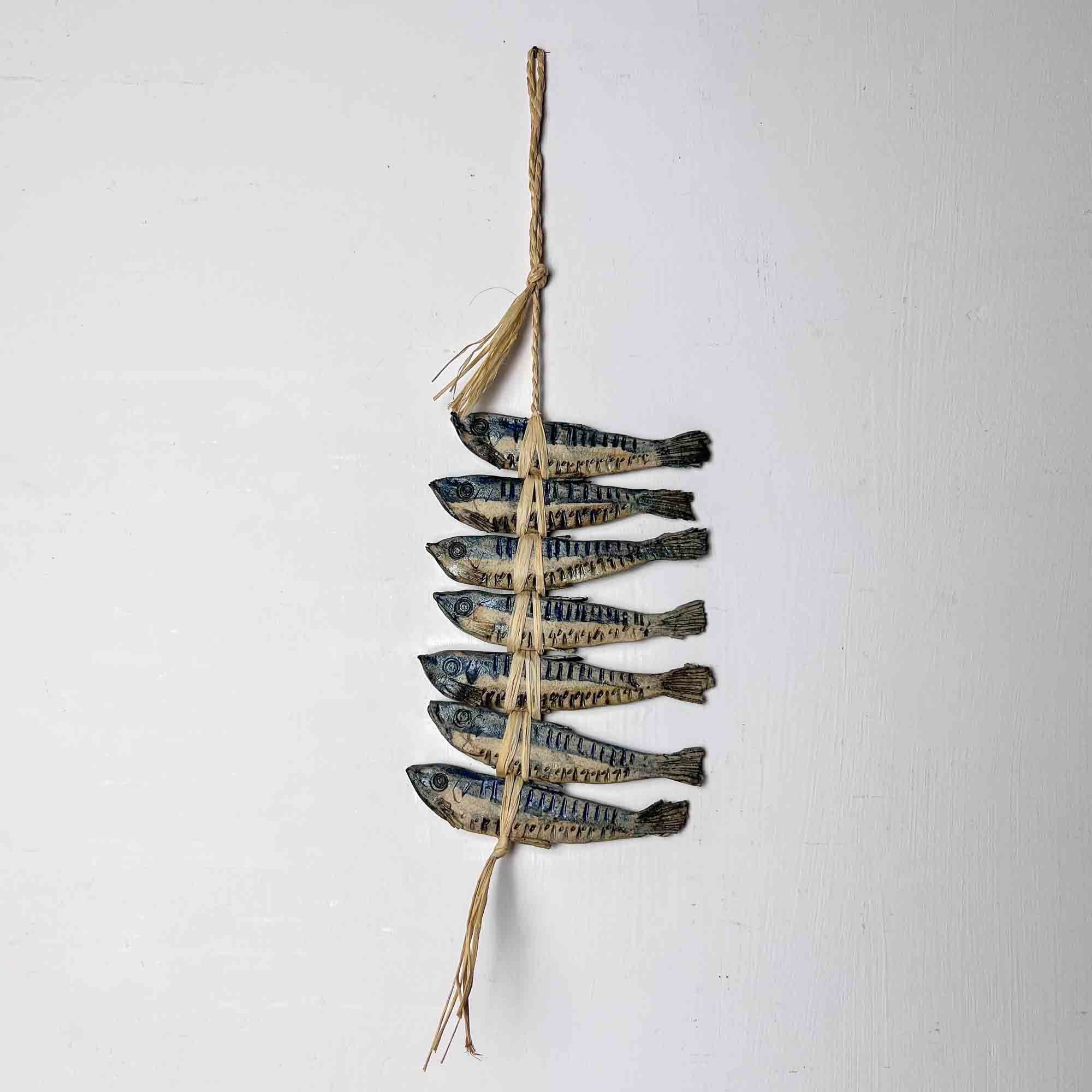 Shoal of ceramic Fish Wall Hanging by Jeremy James