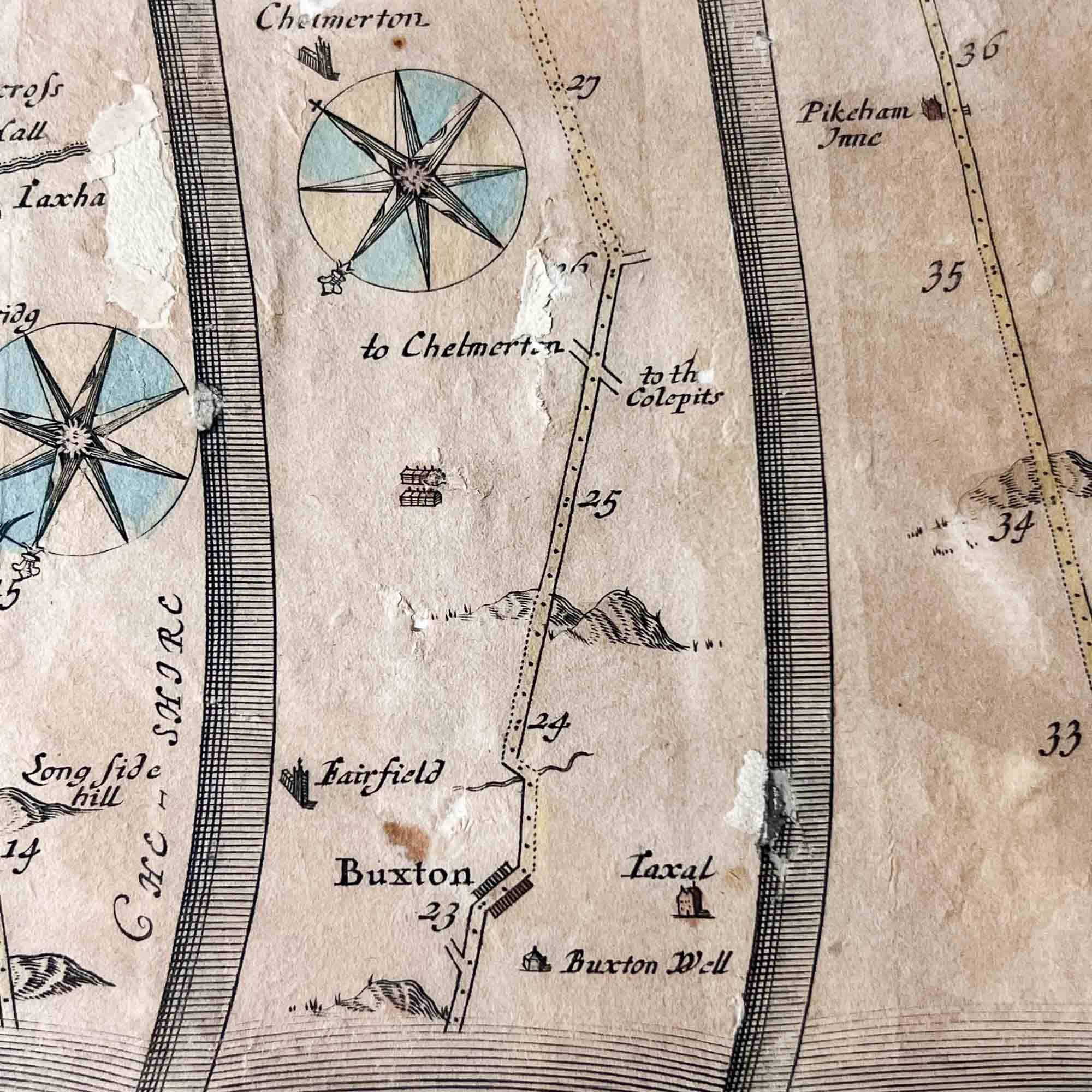 John Ogilby road map warrington to derby