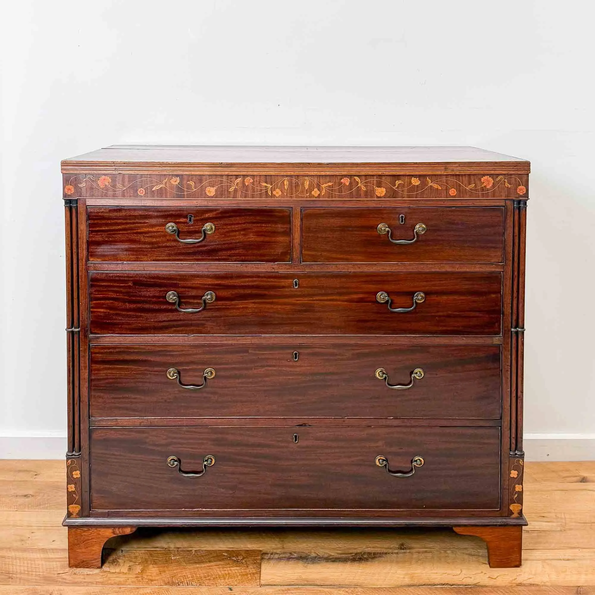 georgian inlay and penwork mahogany chest of drawers-26.jpg