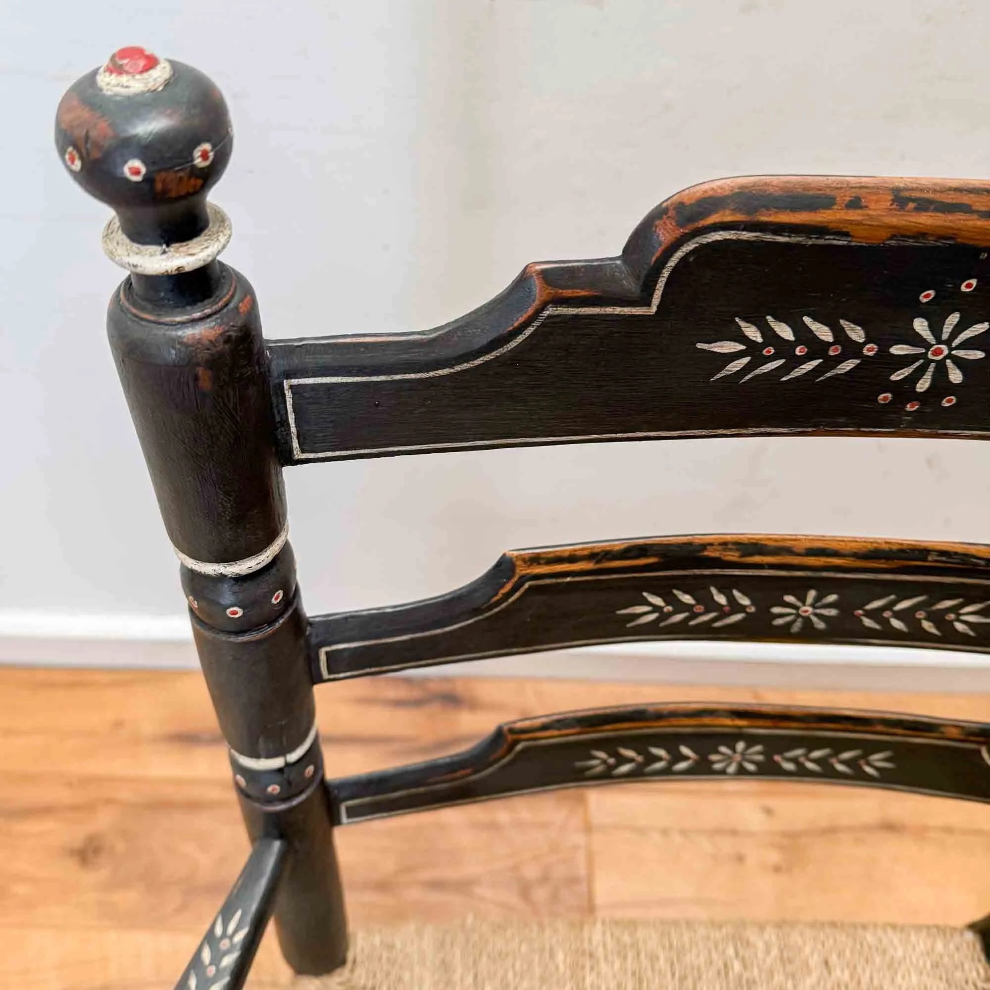 black and white folk art painted chair-4.jpg