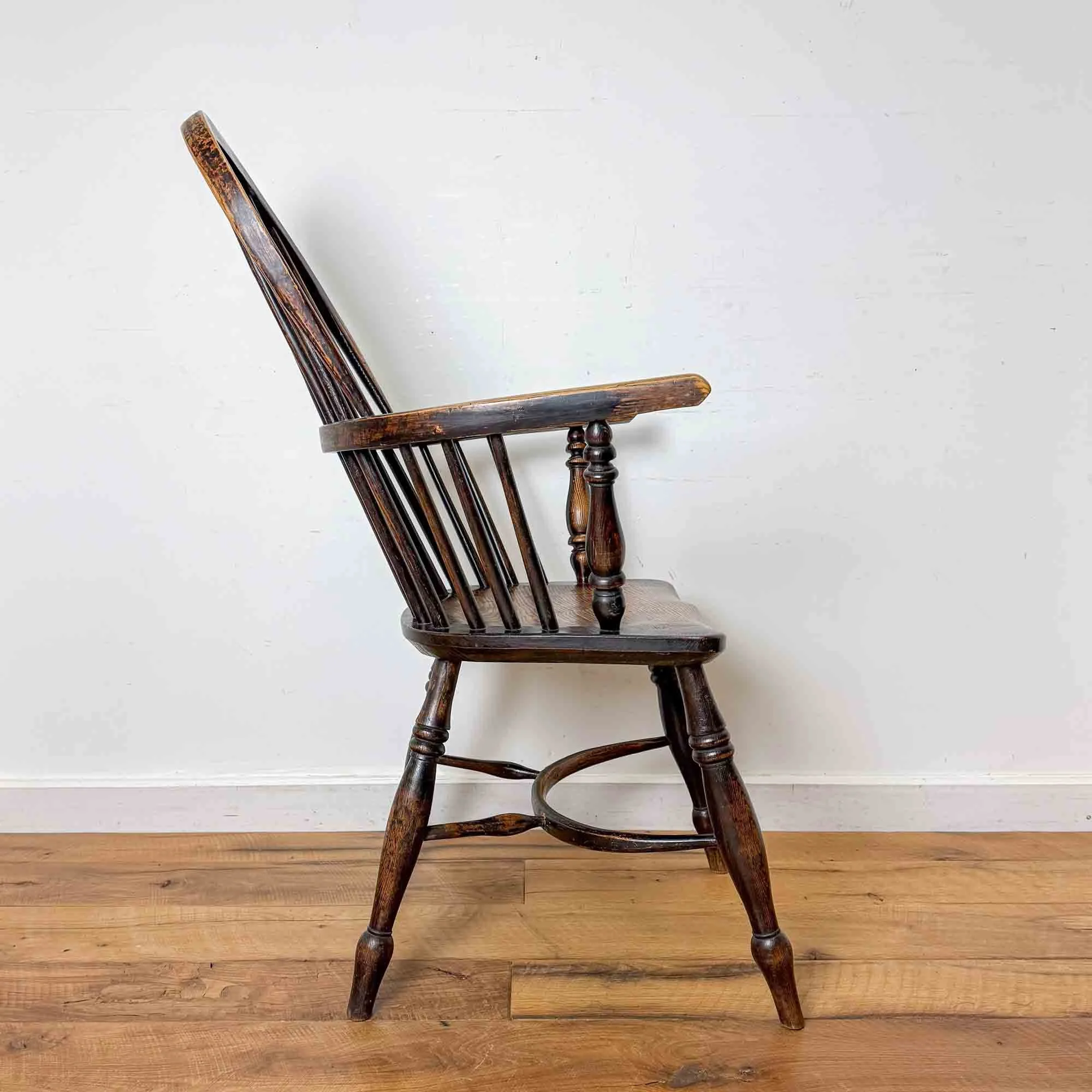 19th century high back windsor chair