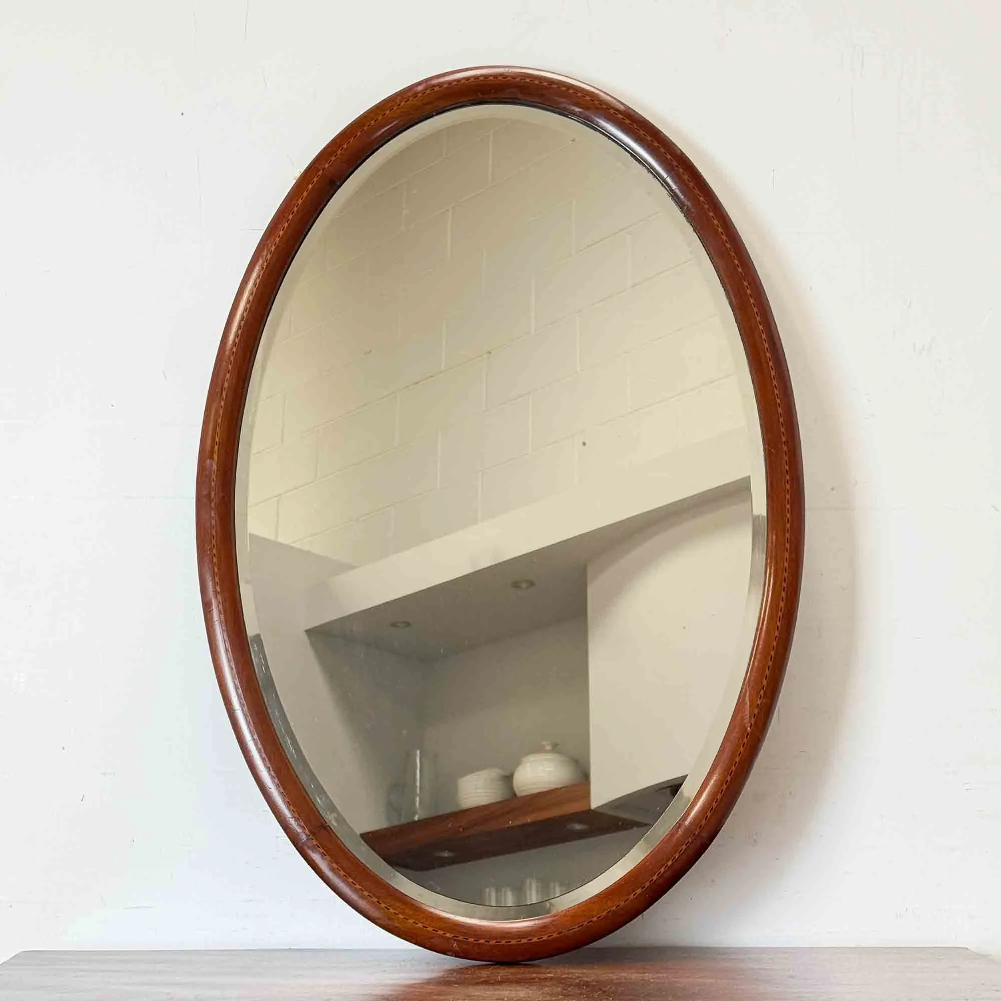 victorian mahogany inlaid oval mirror-5.jpg