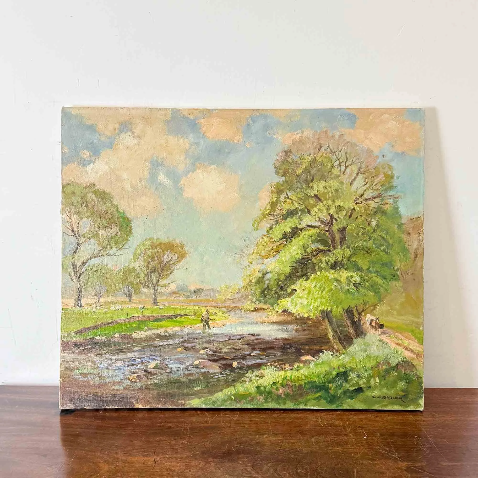 Angler On The River Wenning, Gordon Clifford Barlow