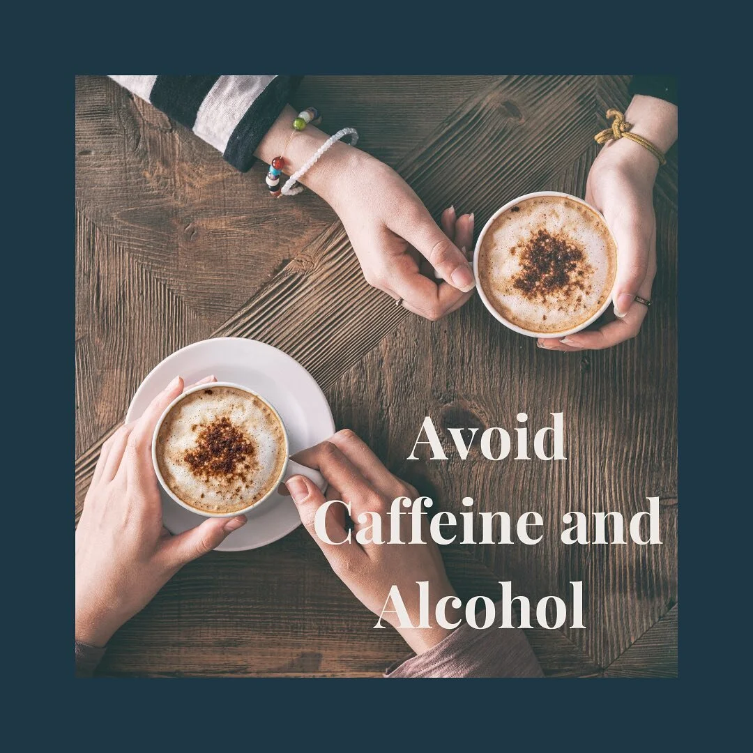 Last but not least &ndash; avoid caffeine and alcohol!

Caffeinated drinks can increase your heart rate, make you jittery, and cause your hands to shake, which can give your audience the impression you're a nervous wreck. 

And, it goes without sayin