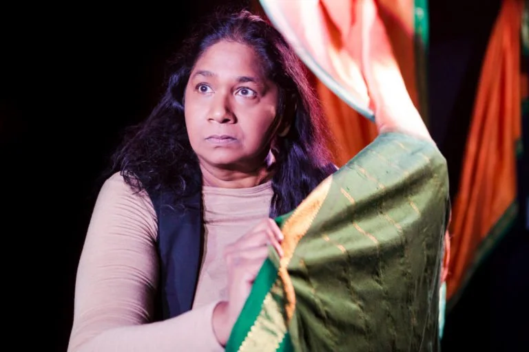 still photo from stage production of whose sari now by Renu Arora