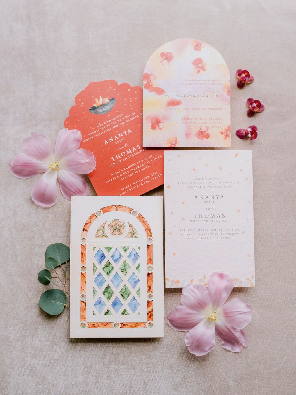 indian wedding invitation suite