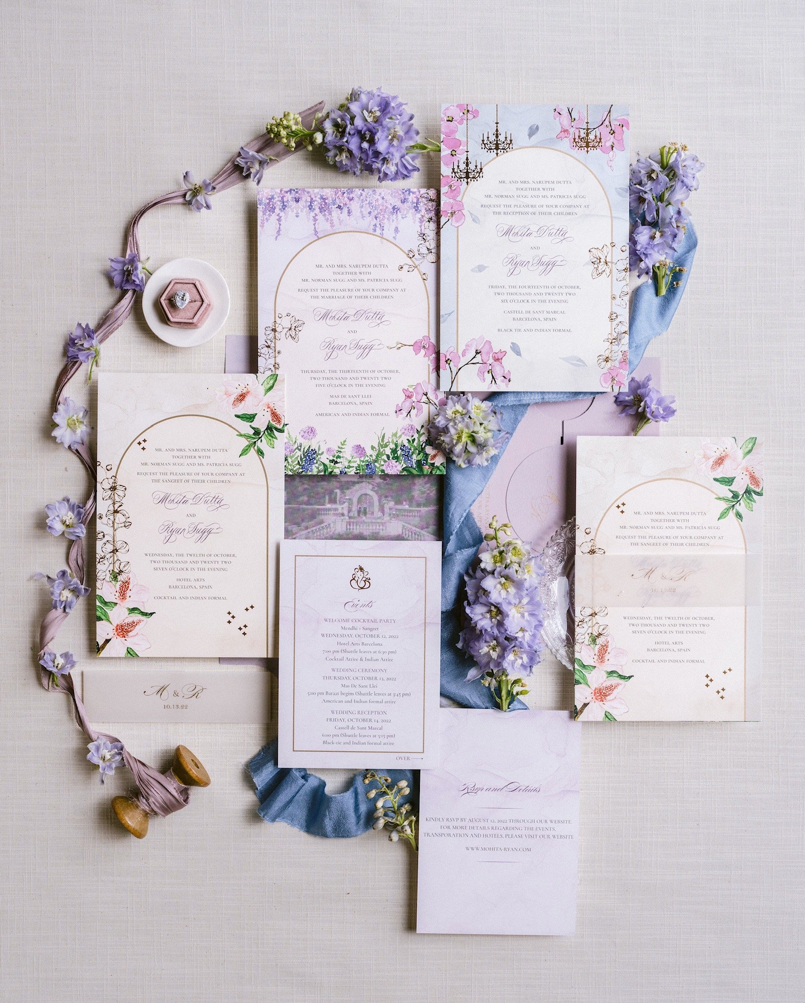 secret garden wedding invitations