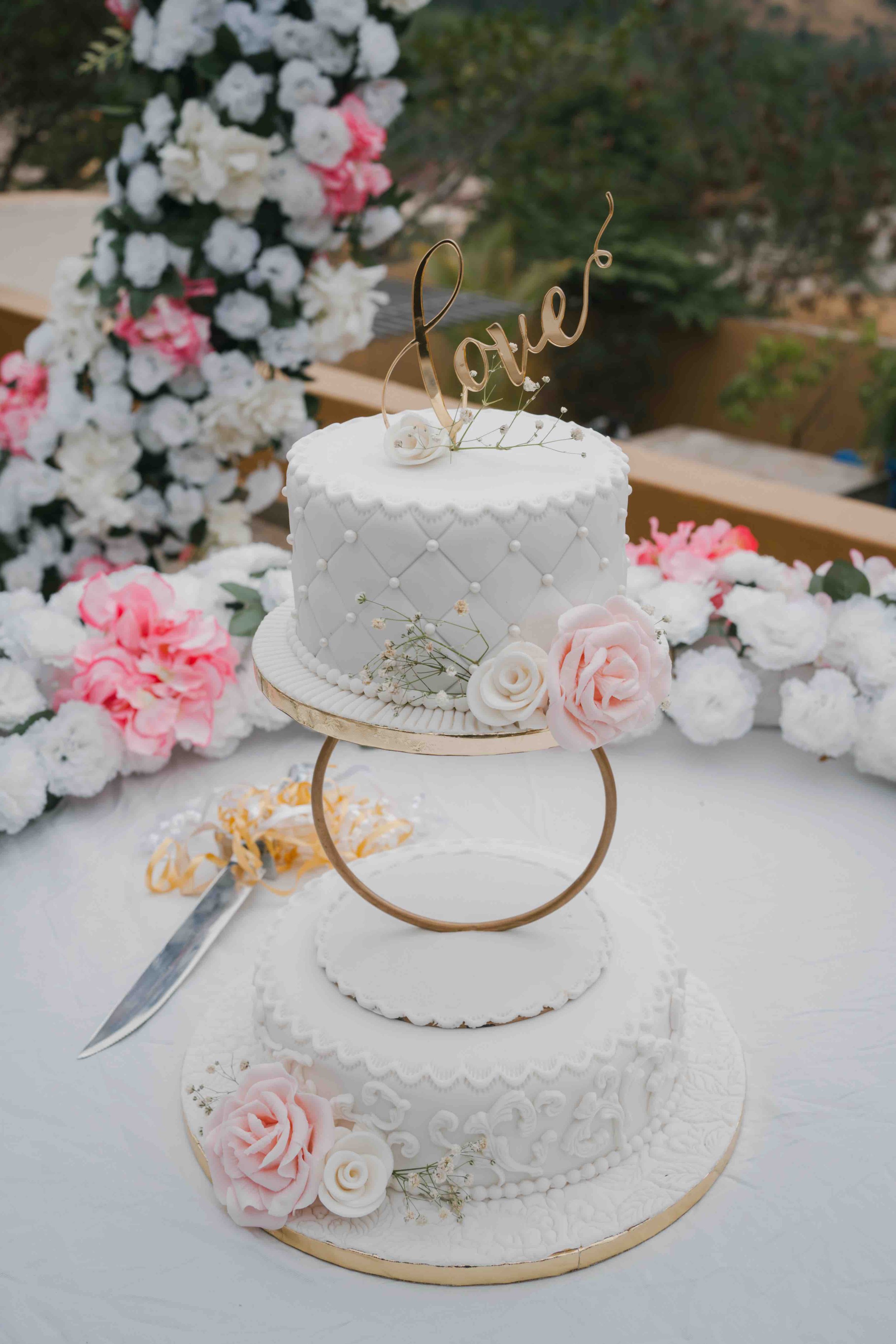 calligraphy cake topper
