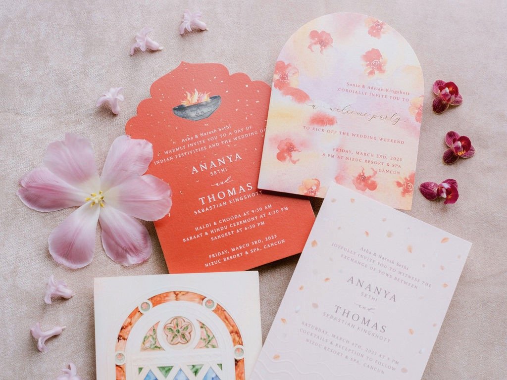 water color wedding invitations