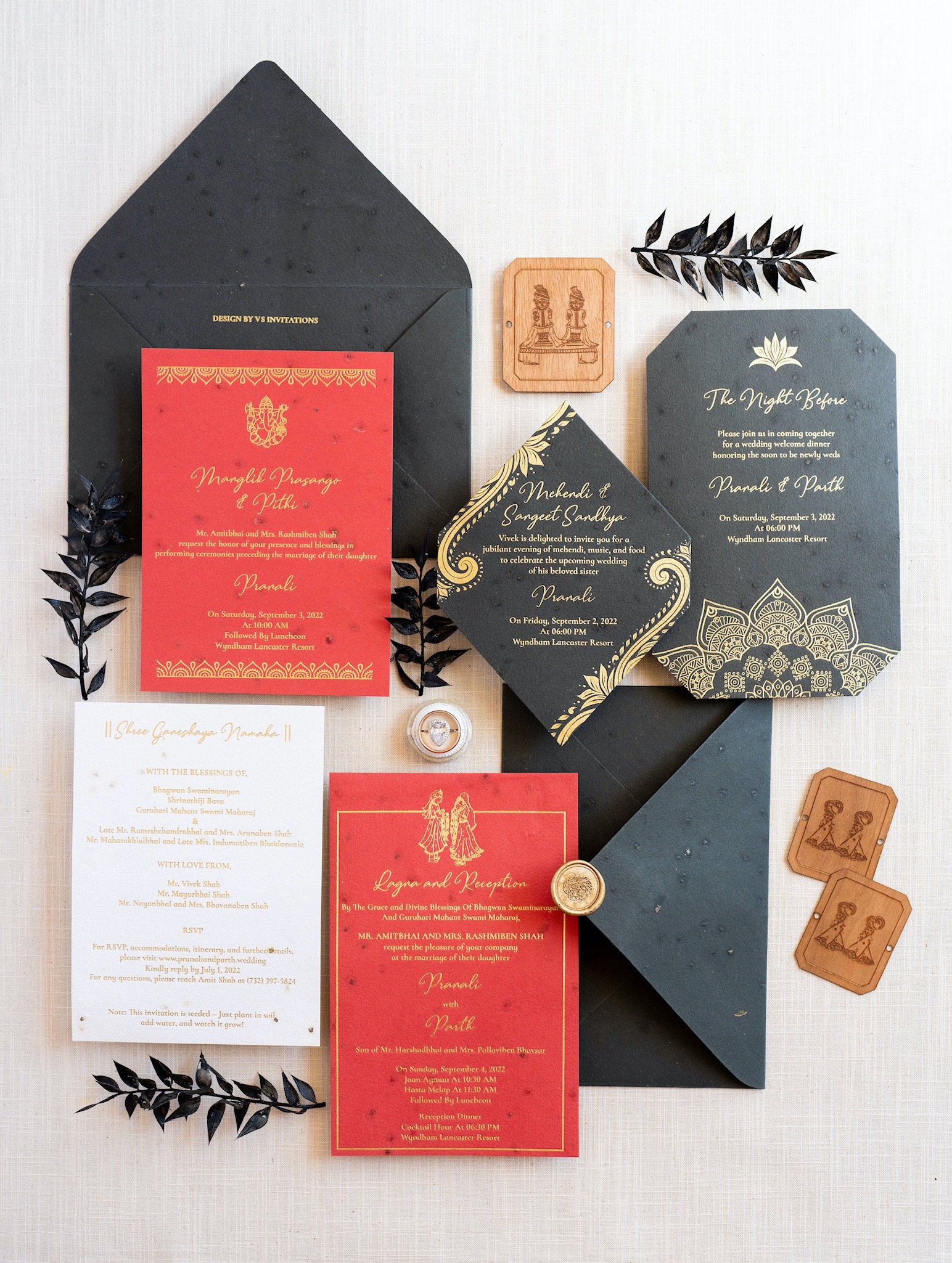 custom indian wedding invitations
