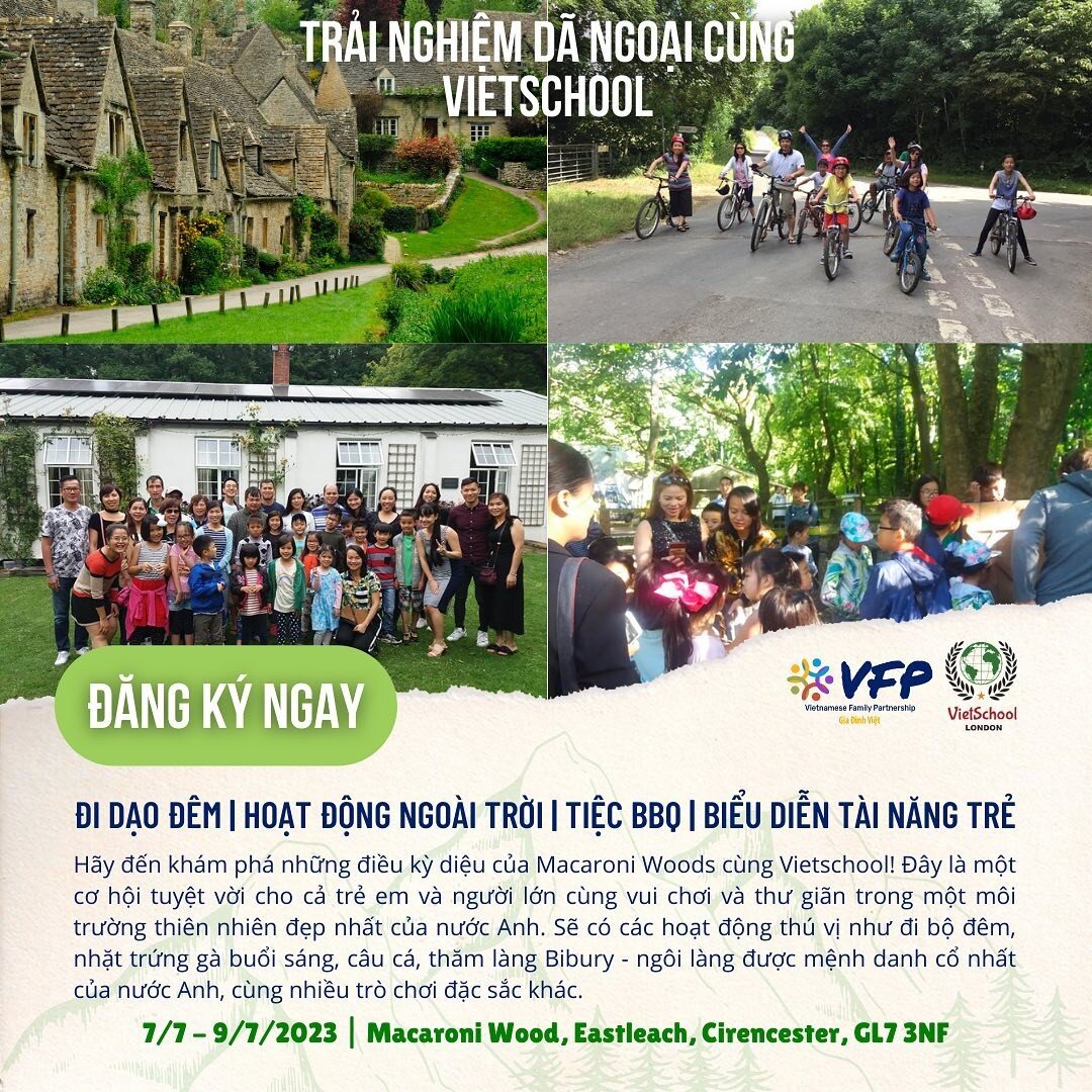 🚘 TRẢI NGHIỆM D&Atilde; NGOẠI TẠI MACARONI WOODS C&Ugrave;NG VIETSCHOOL 🚘
🏞️H&atilde;y tham gia c&ugrave;ng Vietschool trong chuyến trải nghiệm d&atilde; ngoại để c&ugrave;ng kh&aacute;m ph&aacute; những điều kỳ diệu của Macaroni Woods! Đ&acirc;y 