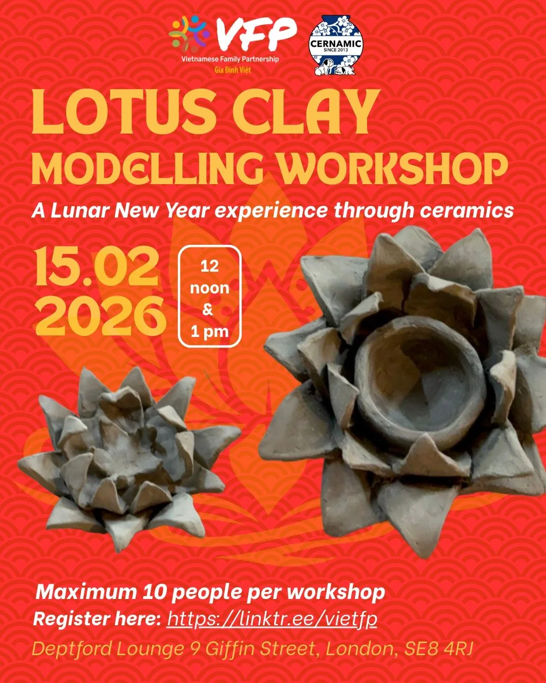 Celebrate Lunar New Year through the art of Clay 🌸

Join us for a slow-making workshop to craft a lotus flower&mdash;Vietnam's national symbol of resilience and renewal. It&rsquo;s a chance to pause, reflect, and create something beautiful for the y