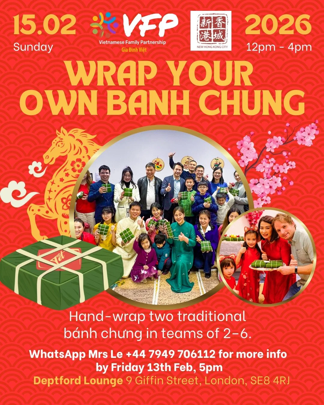 Celebrate the Year of the Horse with hands-on tradition! 🐎 The Vietnamese Family Partnership (VFP), in collaboration with New Hong Kong City, is proud to host two immersive cultural workshops at our Community Tet Festival.

These workshops are only 