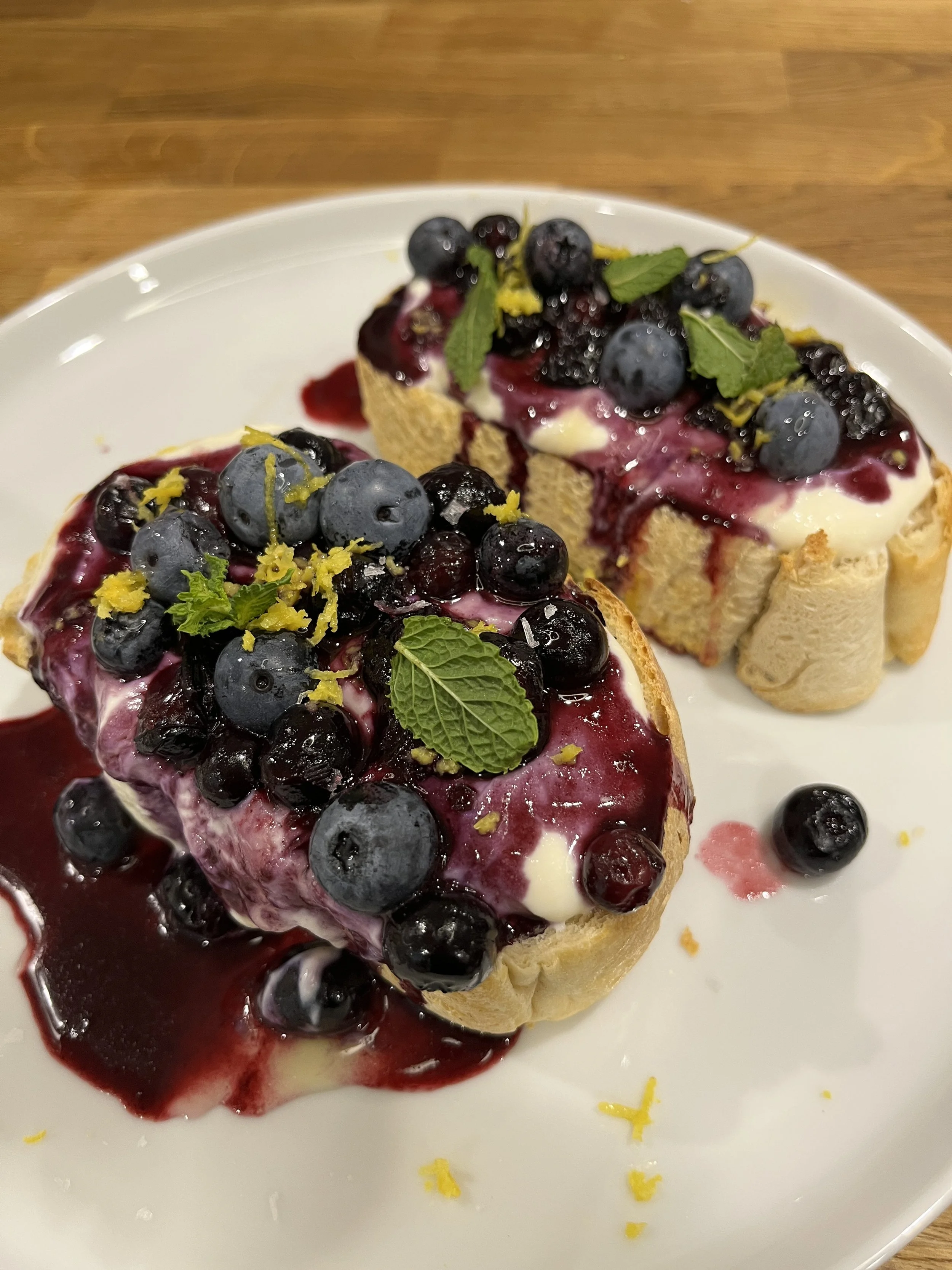 🫐 Brown Butter Blueberry Ricotta Toast