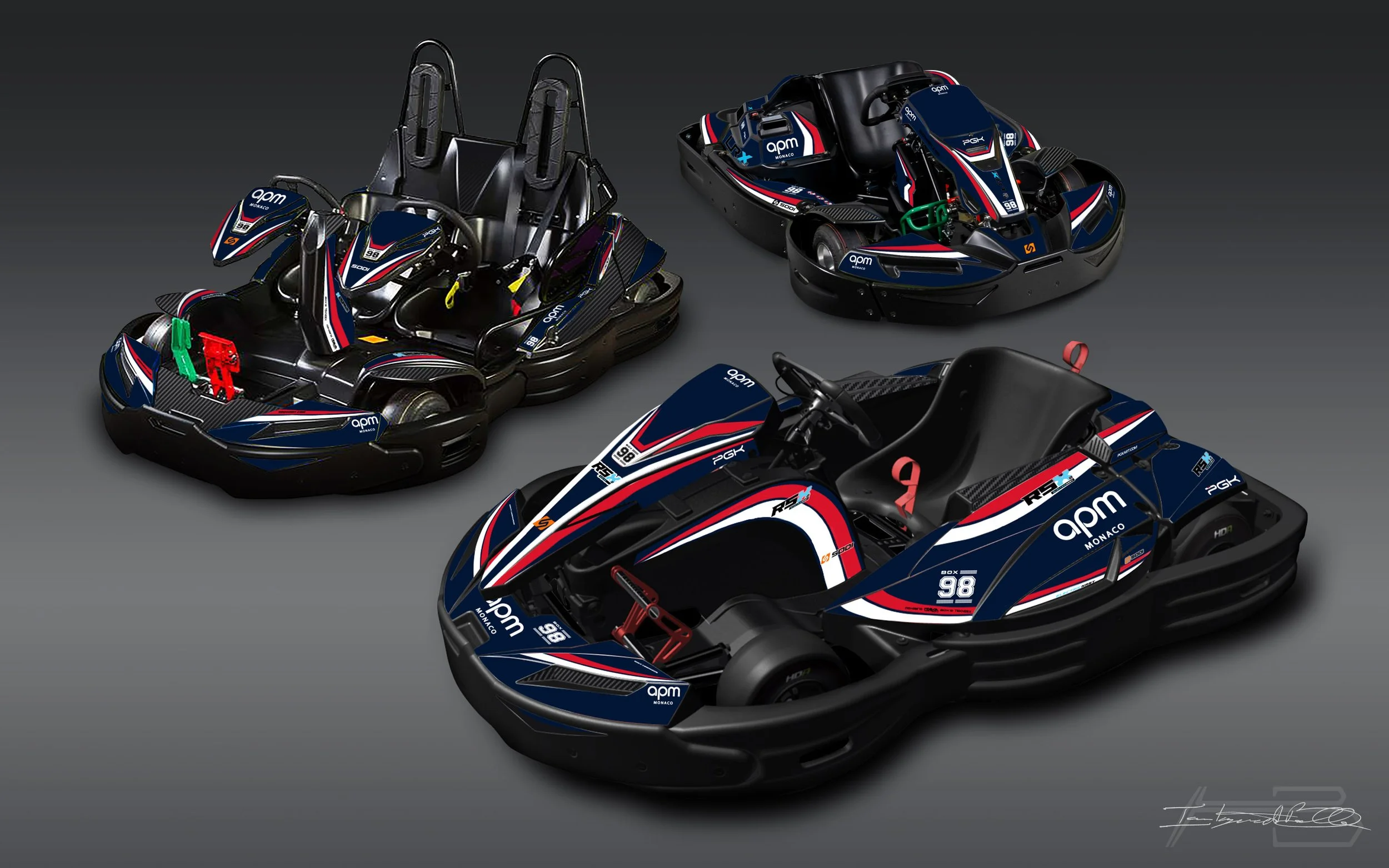 New Liveries Commissioned by Monaco Track for Upcoming Competition — APM Champions by BOX 98